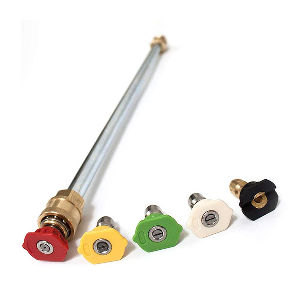 5-Pack Pressure Washer Tips with Extension Wand 4000 PSI for Gutter Cleaning