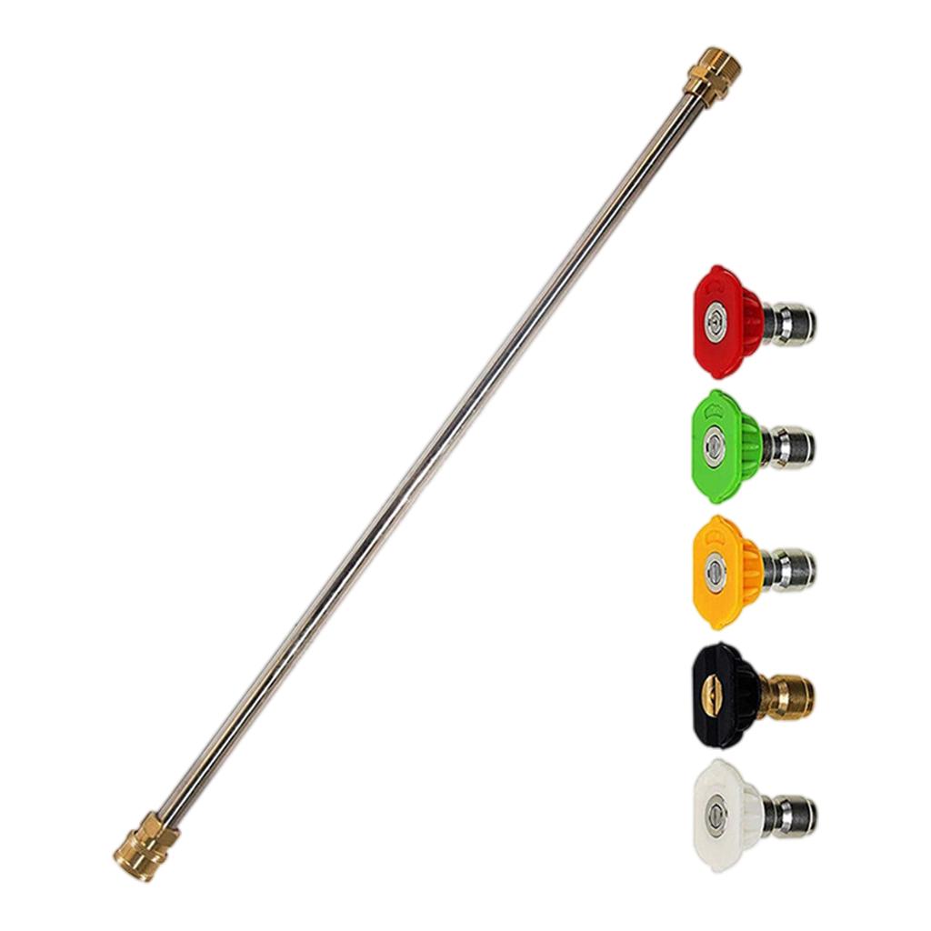 5-Pack Pressure Washer Tips with Extension Wand 4000 PSI for Gutter Cleaning