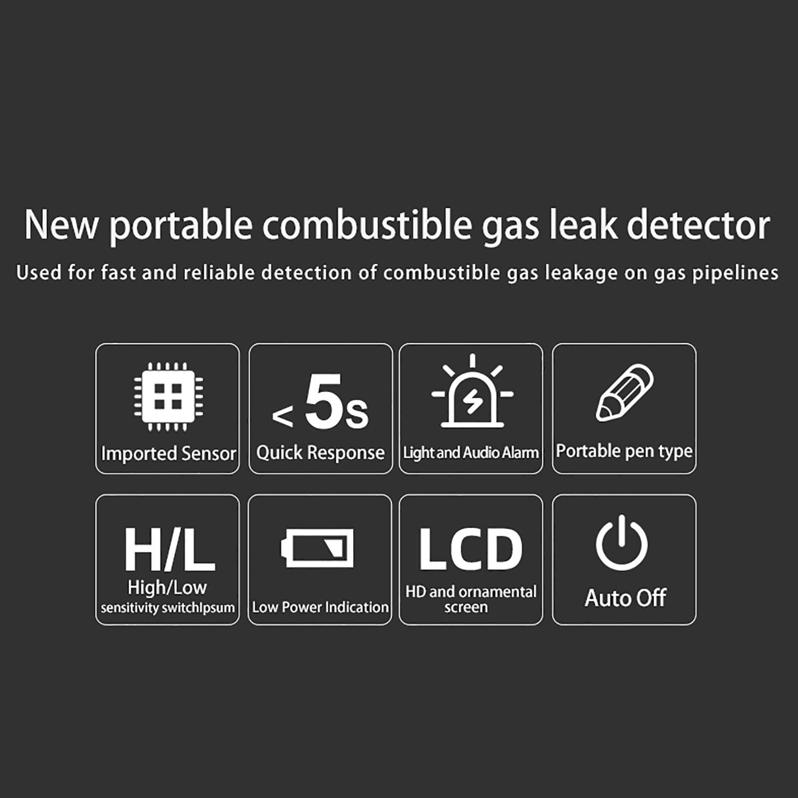 Portable Gas Detector Household for Gas Station Gas Pipeline Gas Industry