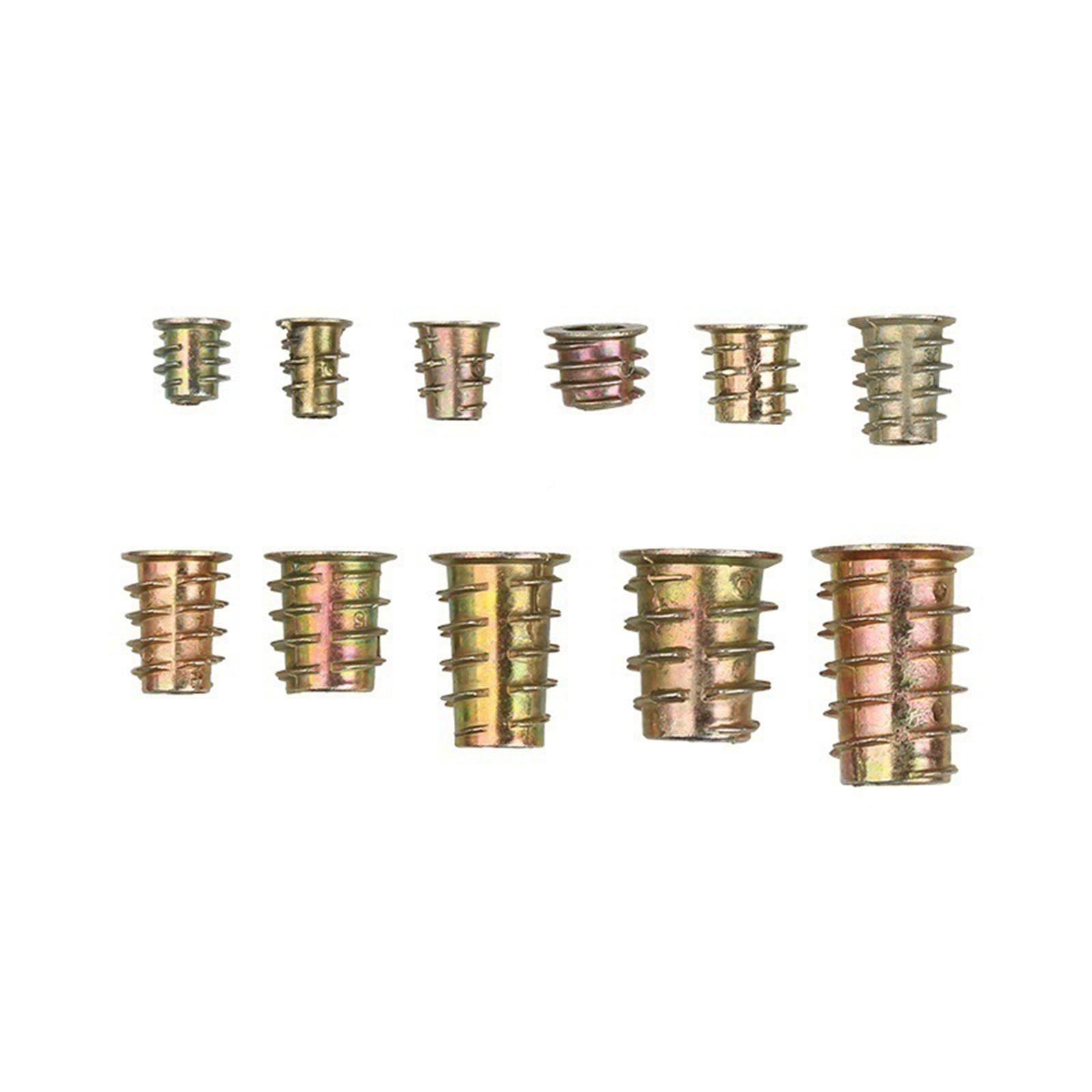 230 Pieces Threaded Insert Nuts Threaded Insert Assortment Kit for Wood