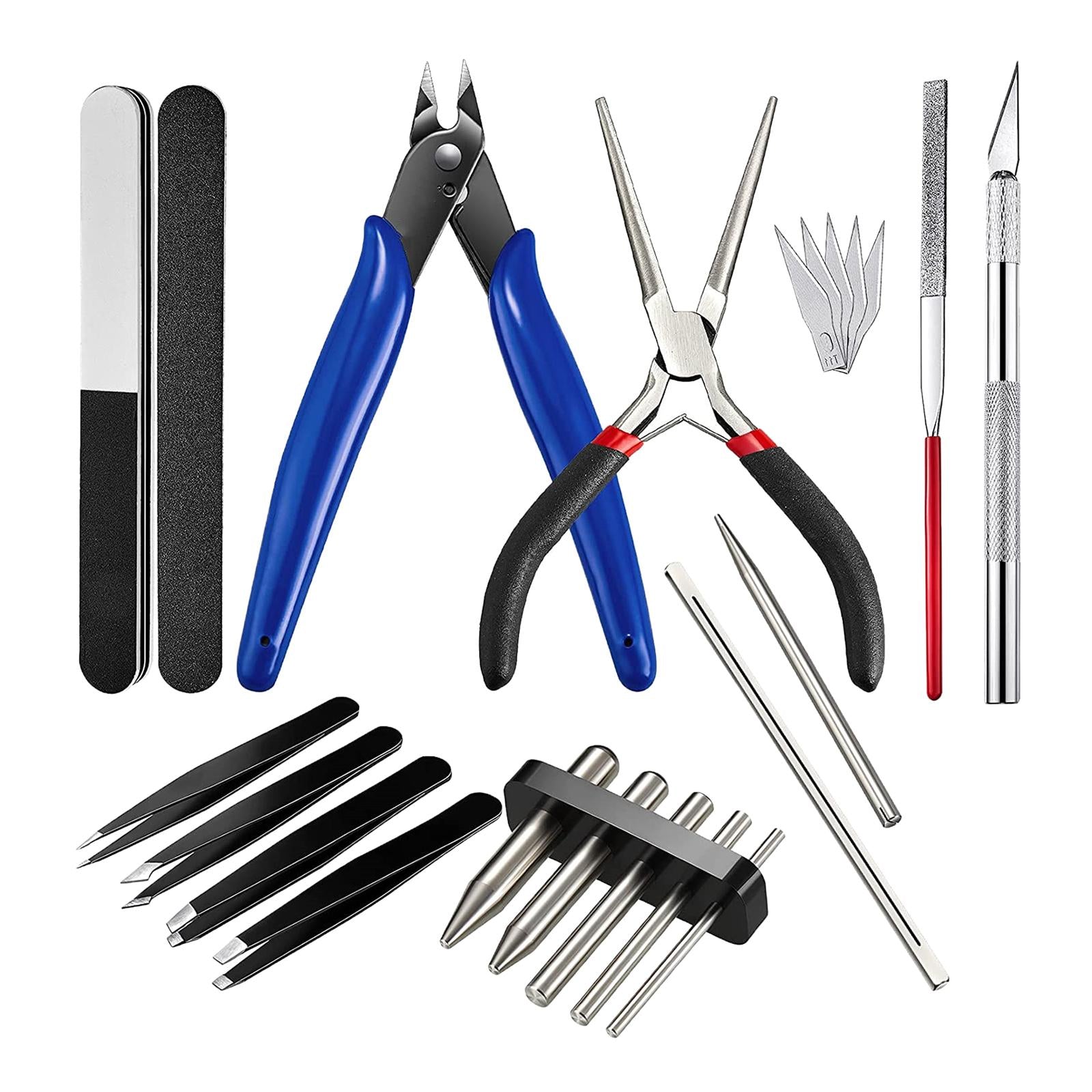 17x Metal Model Tools Kits DIY Assist Tools for Craft Jewelry Sodlering