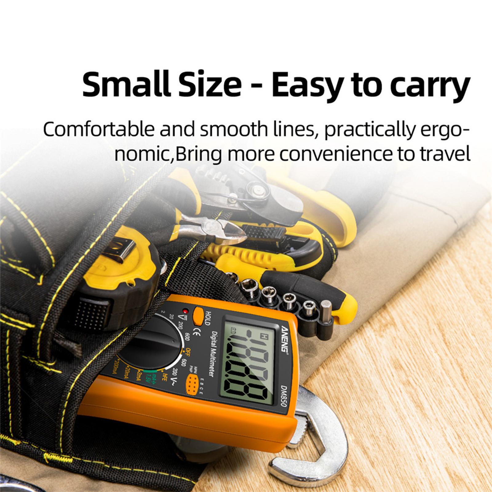 Portable Digital Multimeter Data Retention Backlight Detector for DC Current Orange