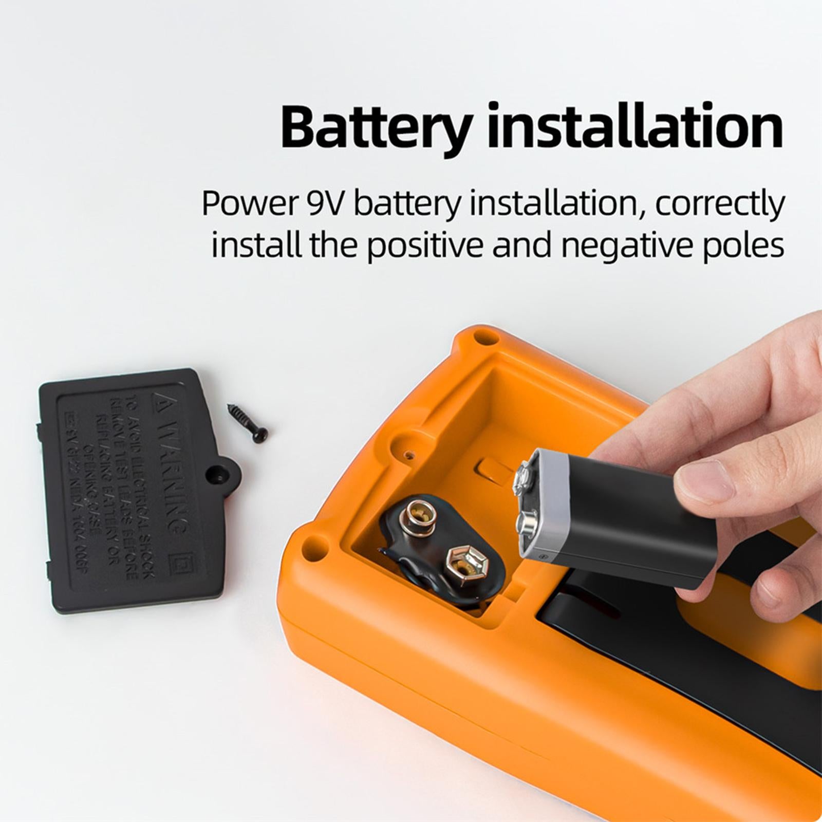 Portable Digital Multimeter Data Retention Backlight Detector for DC Current Orange