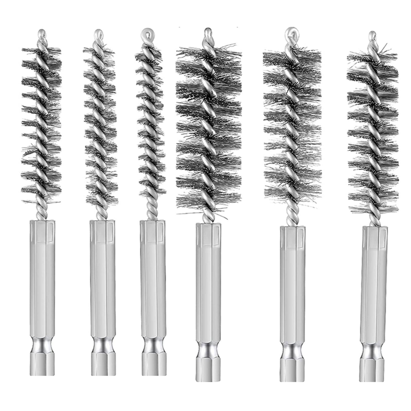 6Pcs Nylon/Stainless/Copper Brush Cleaner Tube Pipe Cleaning Stainless steel