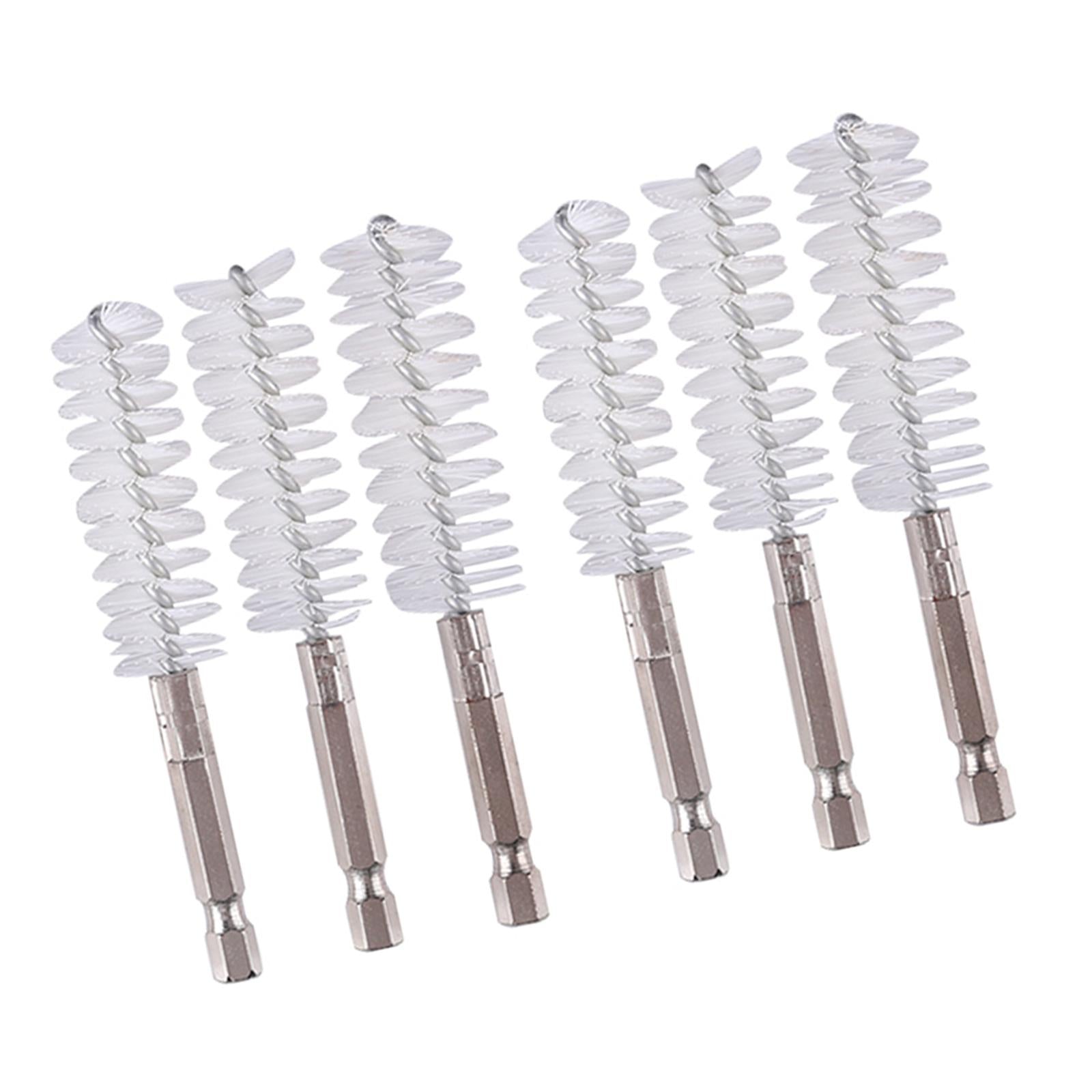 6Pcs Nylon/Stainless/Copper Brush Cleaner Tube Pipe Cleaning Nylon