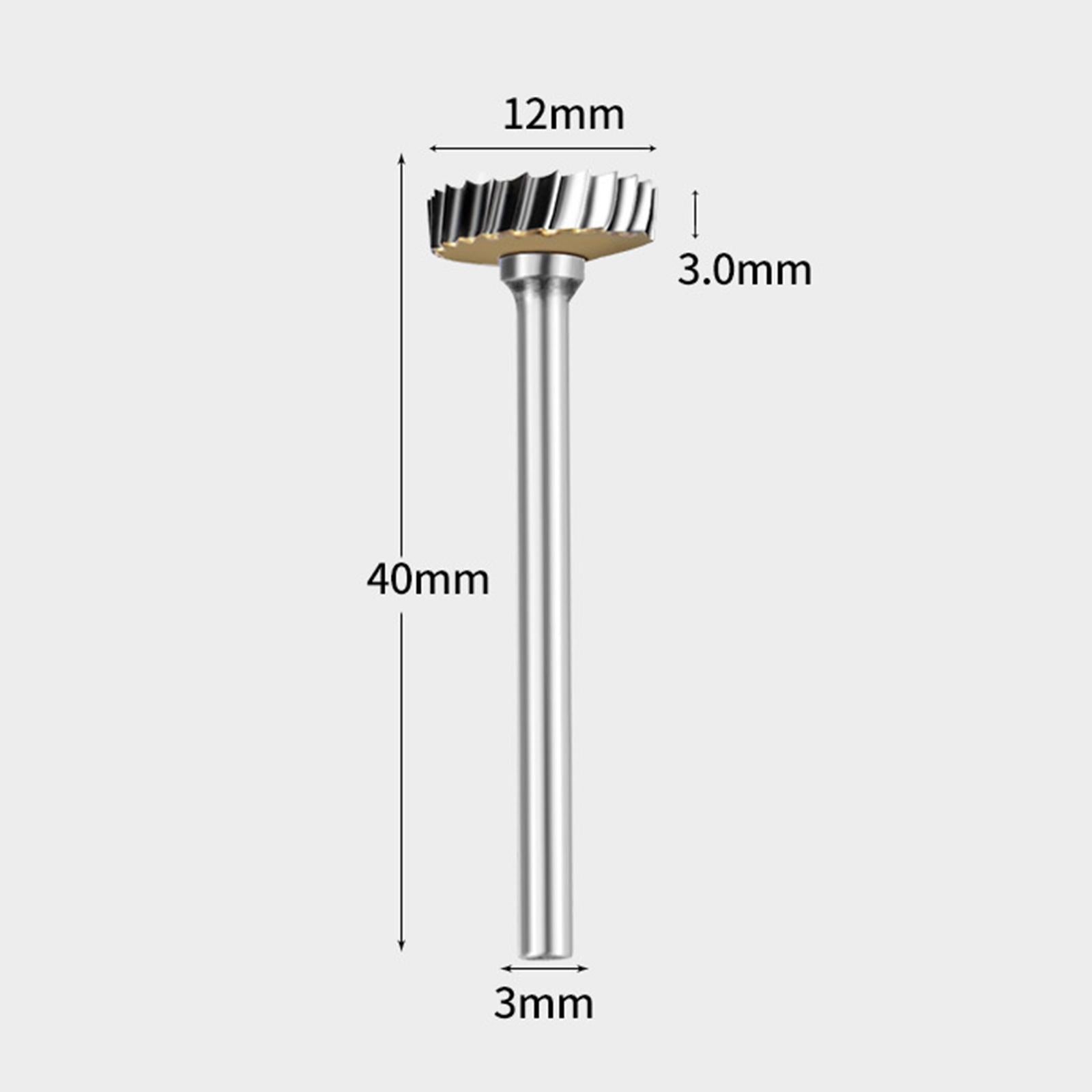 Carbide Rotary Bit Milling Cutter T-Shaped Tungsten Steel for 3mm Handle TC