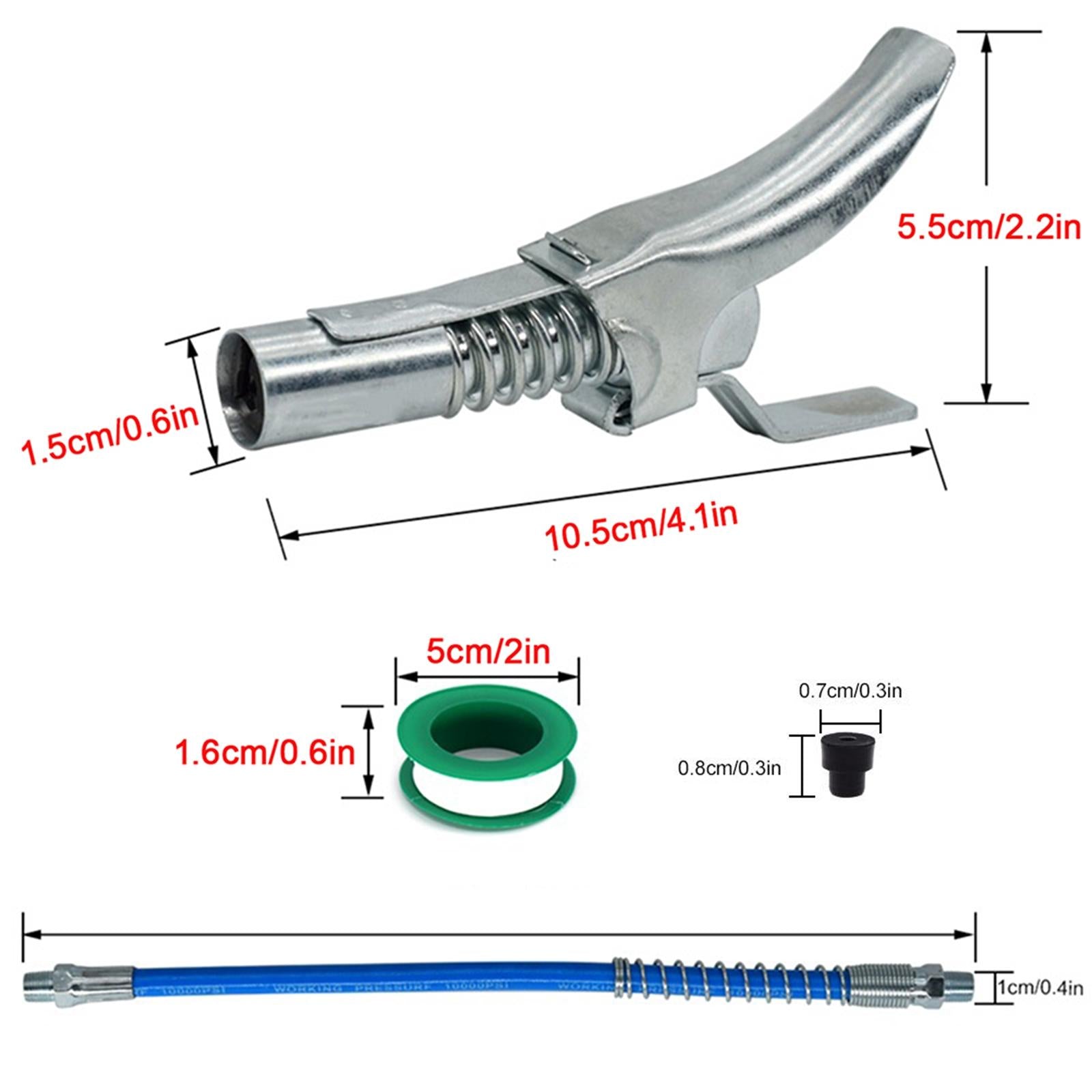 Lock On Coupling Accs Grease Hose Grease Gun Coupler for Farm Car Workshop