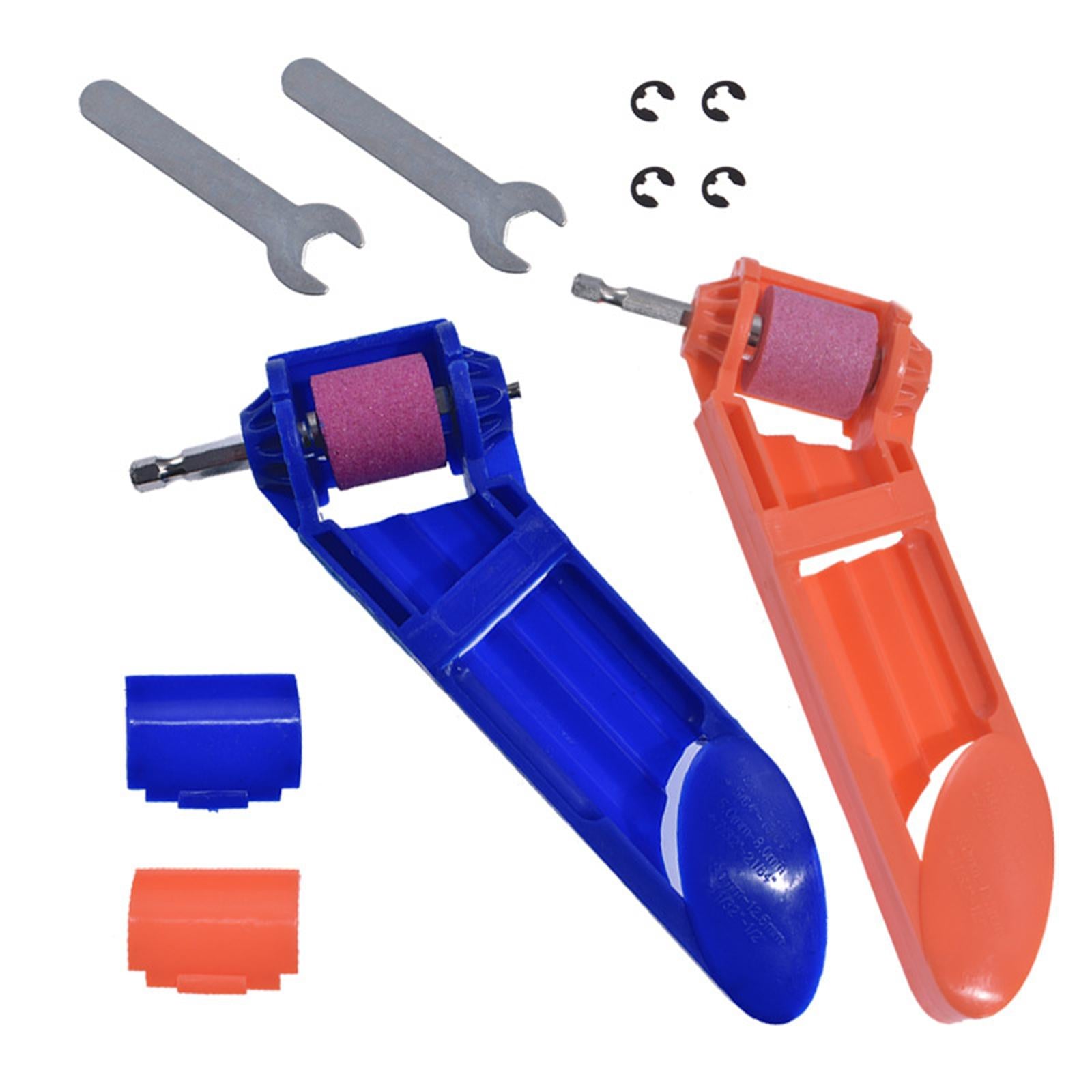 Grinding Wheel Drill Bit Sharpener with Wrench Hand Tools for Metal Working Blue