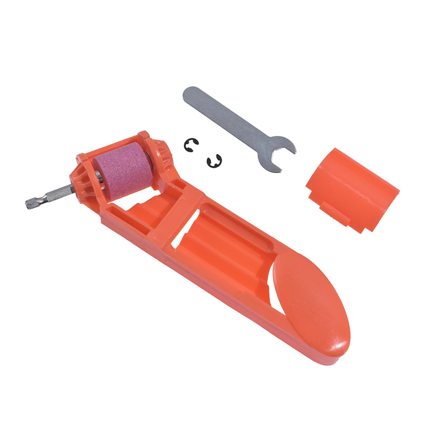 Grinding Wheel Drill Bit Sharpener with Wrench Hand Tools for Metal Working Orange
