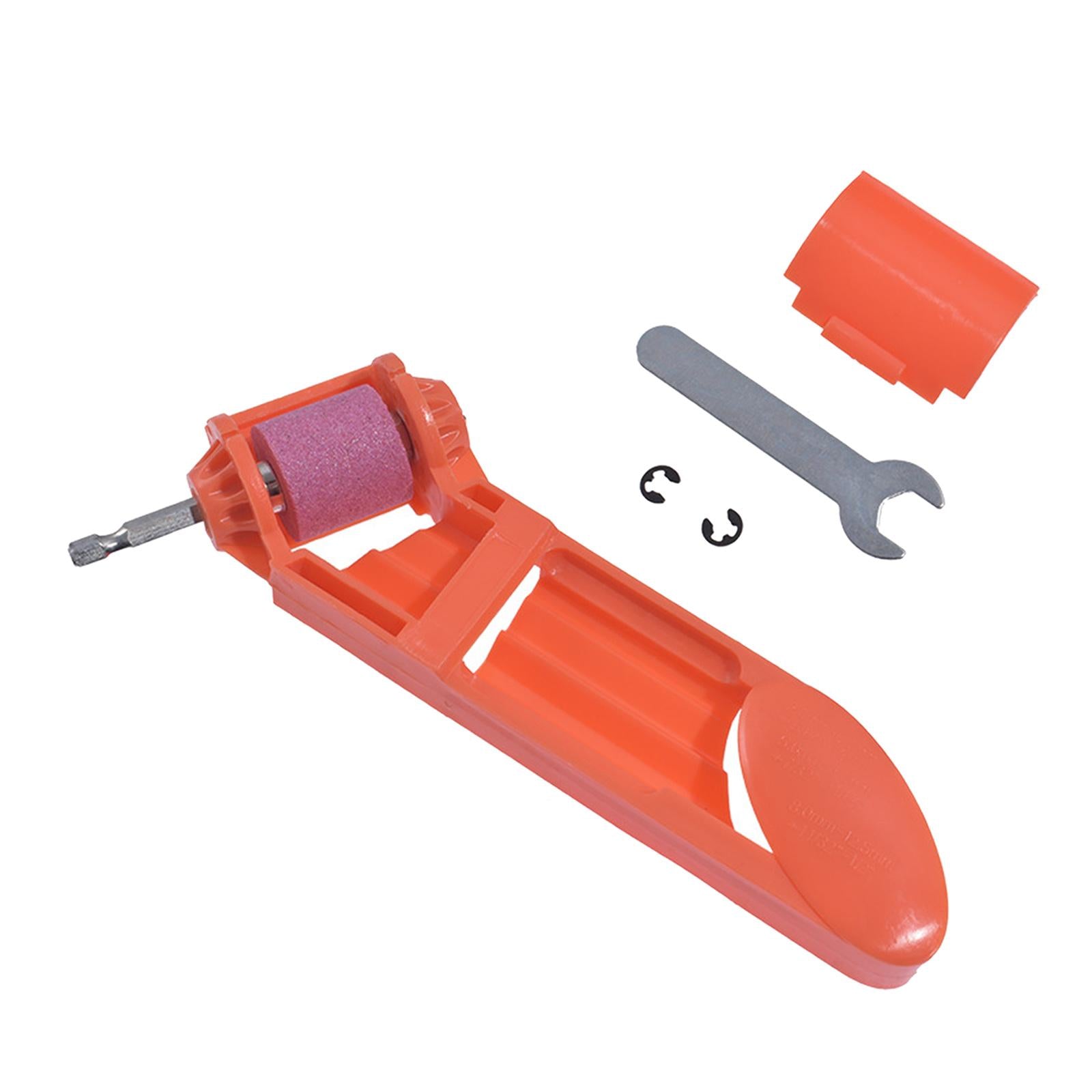 Grinding Wheel Drill Bit Sharpener with Wrench Hand Tools for Metal Working Orange