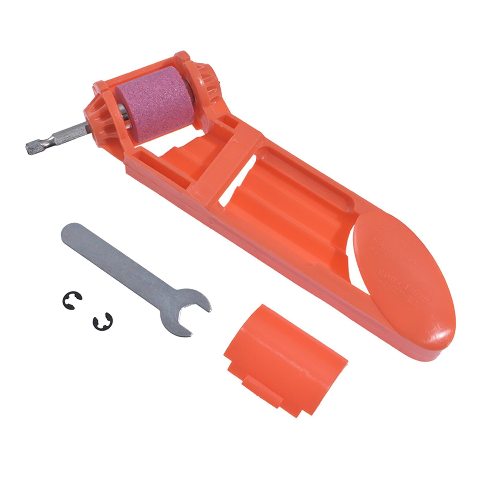 Grinding Wheel Drill Bit Sharpener with Wrench Hand Tools for Metal Working Orange