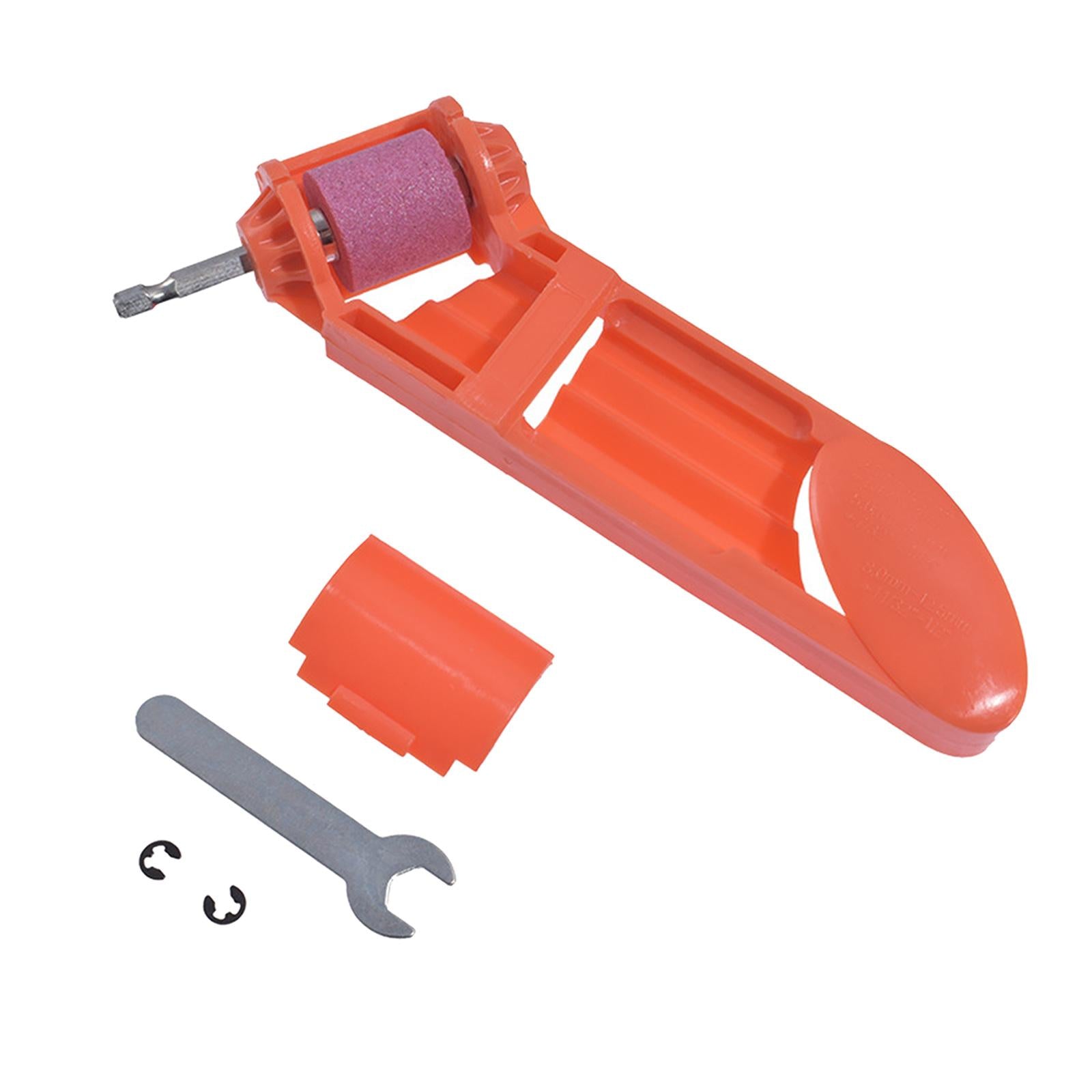 Grinding Wheel Drill Bit Sharpener with Wrench Hand Tools for Metal Working Orange