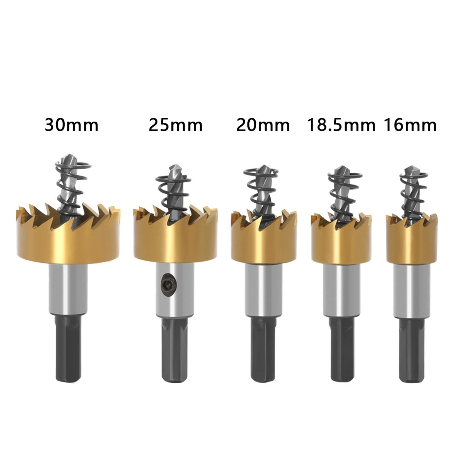 5 Pieces Wood Hole Saw Kit Tooth Hole Saw for Stainless Steel,Copper, Iron