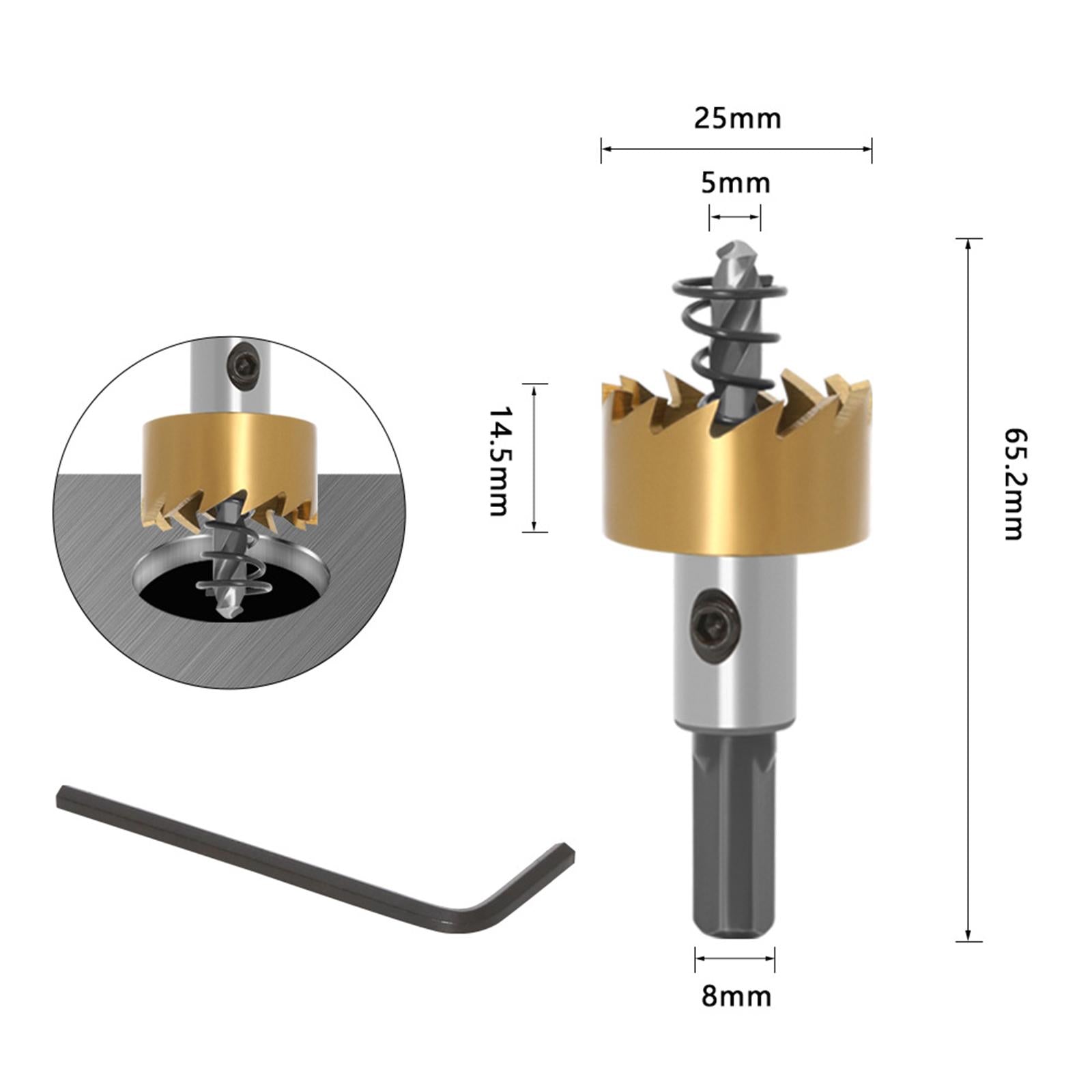 5 Pieces Wood Hole Saw Kit Tooth Hole Saw for Stainless Steel,Copper, Iron