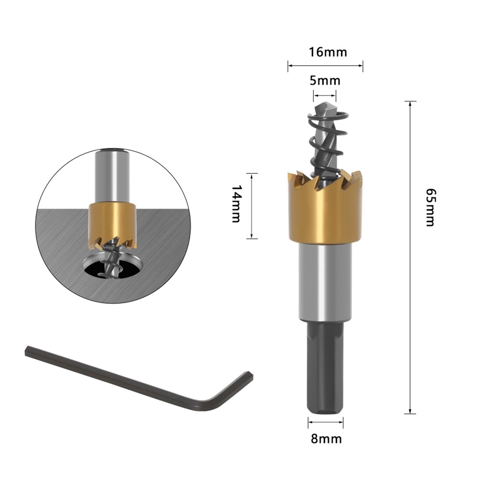 5 Pieces Wood Hole Saw Kit Tooth Hole Saw for Stainless Steel,Copper, Iron