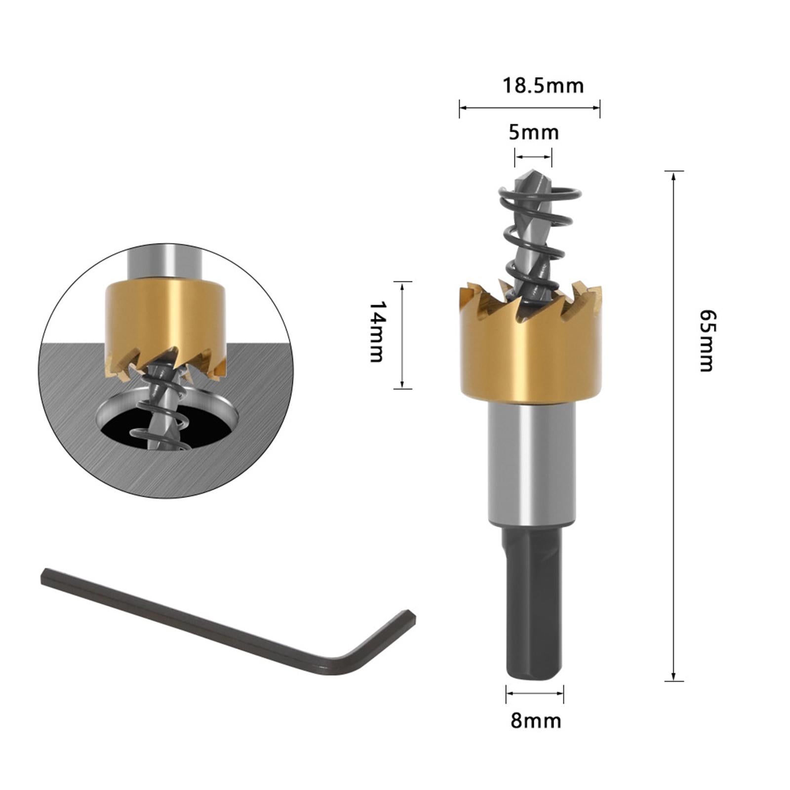 5 Pieces Wood Hole Saw Kit Tooth Hole Saw for Stainless Steel,Copper, Iron