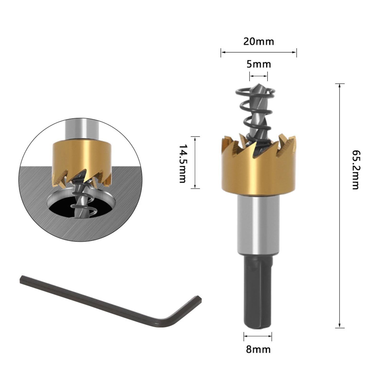 5 Pieces Wood Hole Saw Kit Tooth Hole Saw for Stainless Steel,Copper, Iron