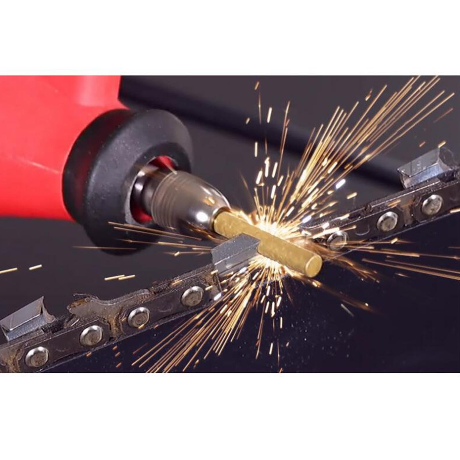 12Pcs Diamond Chainsaw Sharpener Bits Grinding Bits Burr Gold 4.8mm