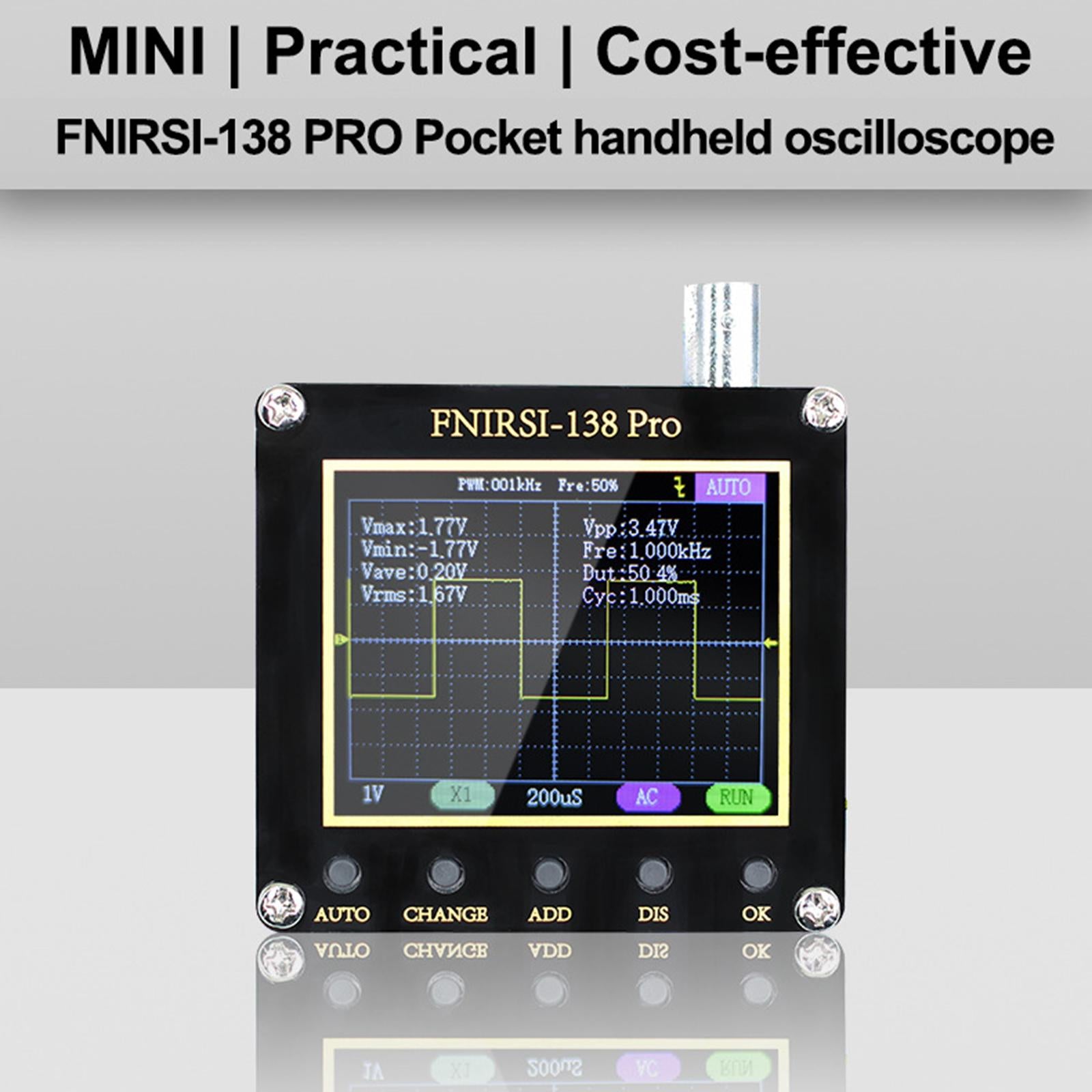 Digital Oscilloscope Bandwidth 200KHz Multimeter for DIY Research Education no battery and probe