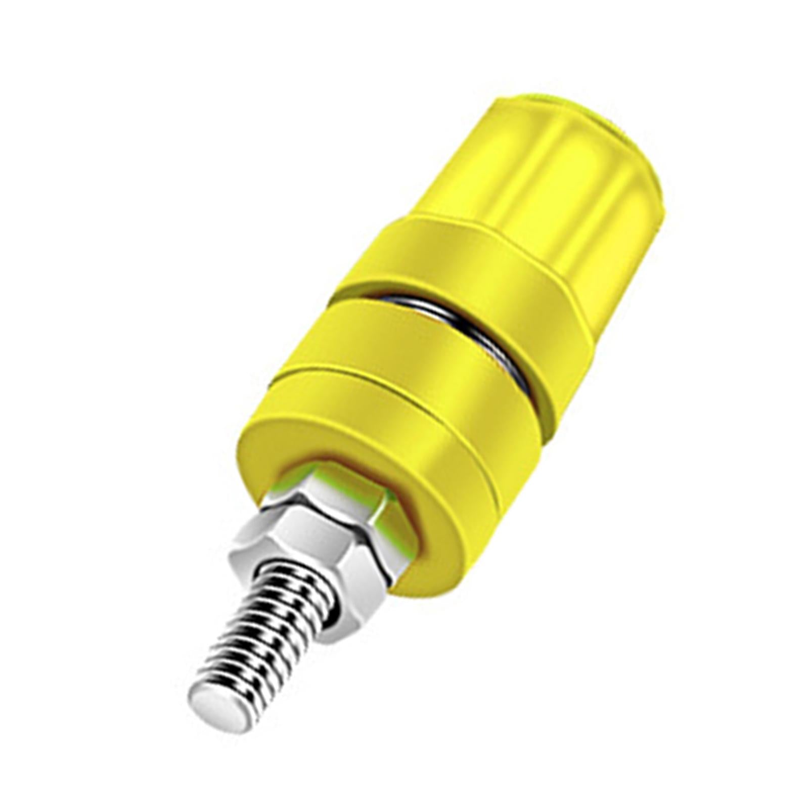 M4x36 Pure Copper Terminal Banana Socket 60V 24A for Home Audio Accessories Yellow