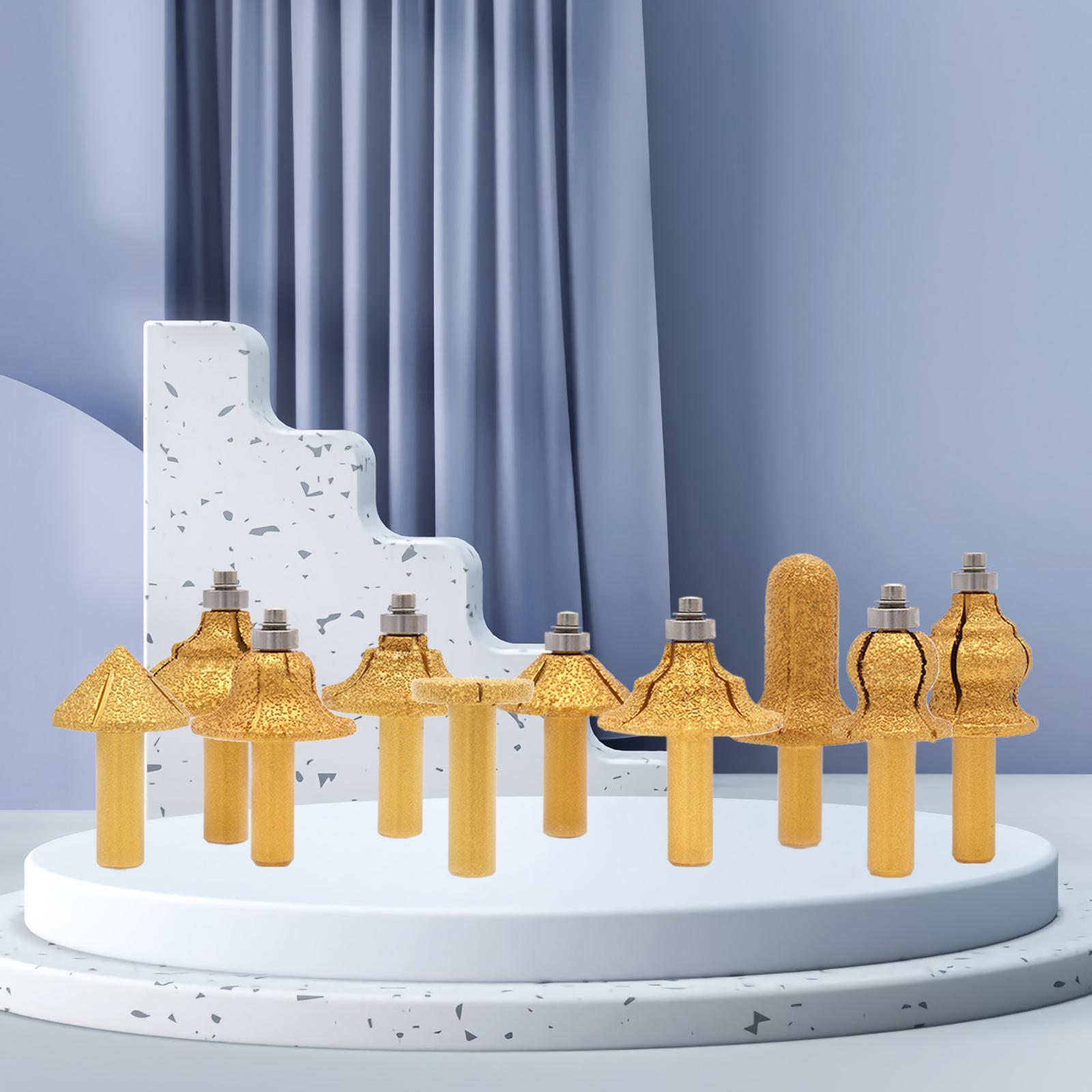 Diamond Rounding Cutter Router Bits Stone Trimming Milling Cutter 11