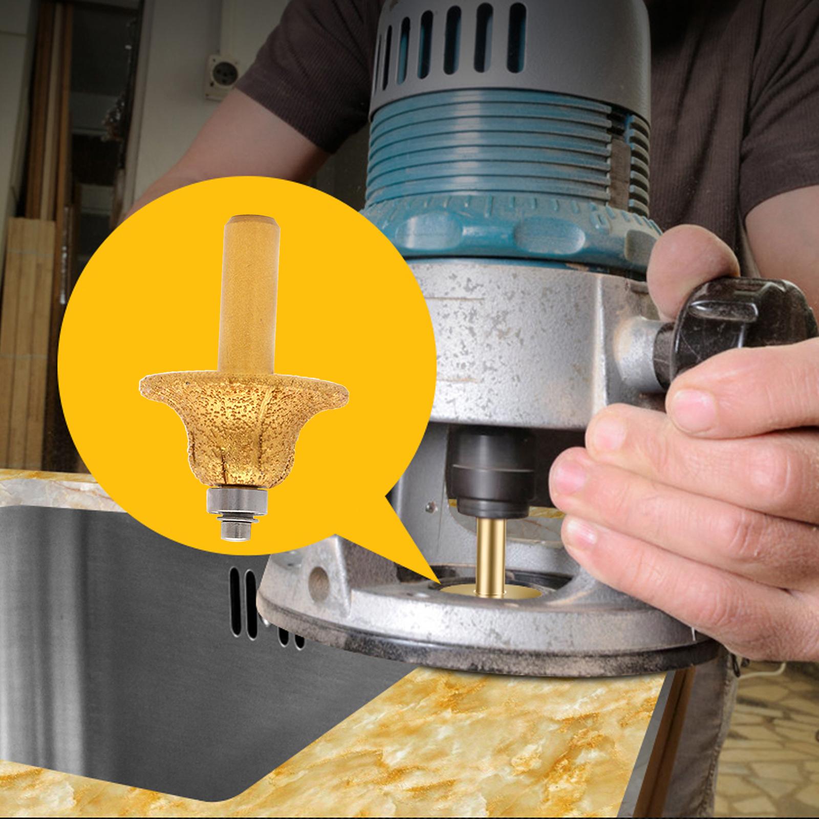 Diamond Rounding Cutter Router Bits Stone Trimming Milling Cutter 15