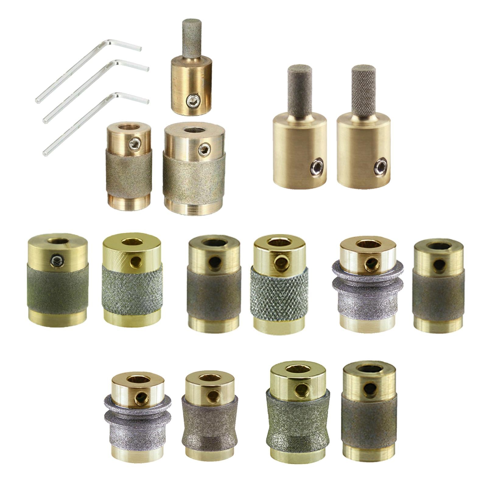 Stained Glass Diamond Grinder Bit Grinding Wheel for Glass Grinder Set A