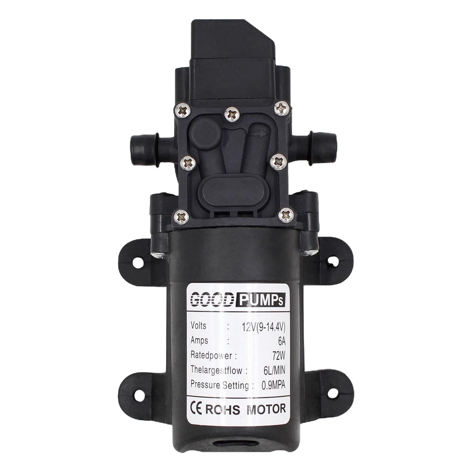 DC 12V Water Pump Self Priming Diaphragm Pressure Auto Switch straight