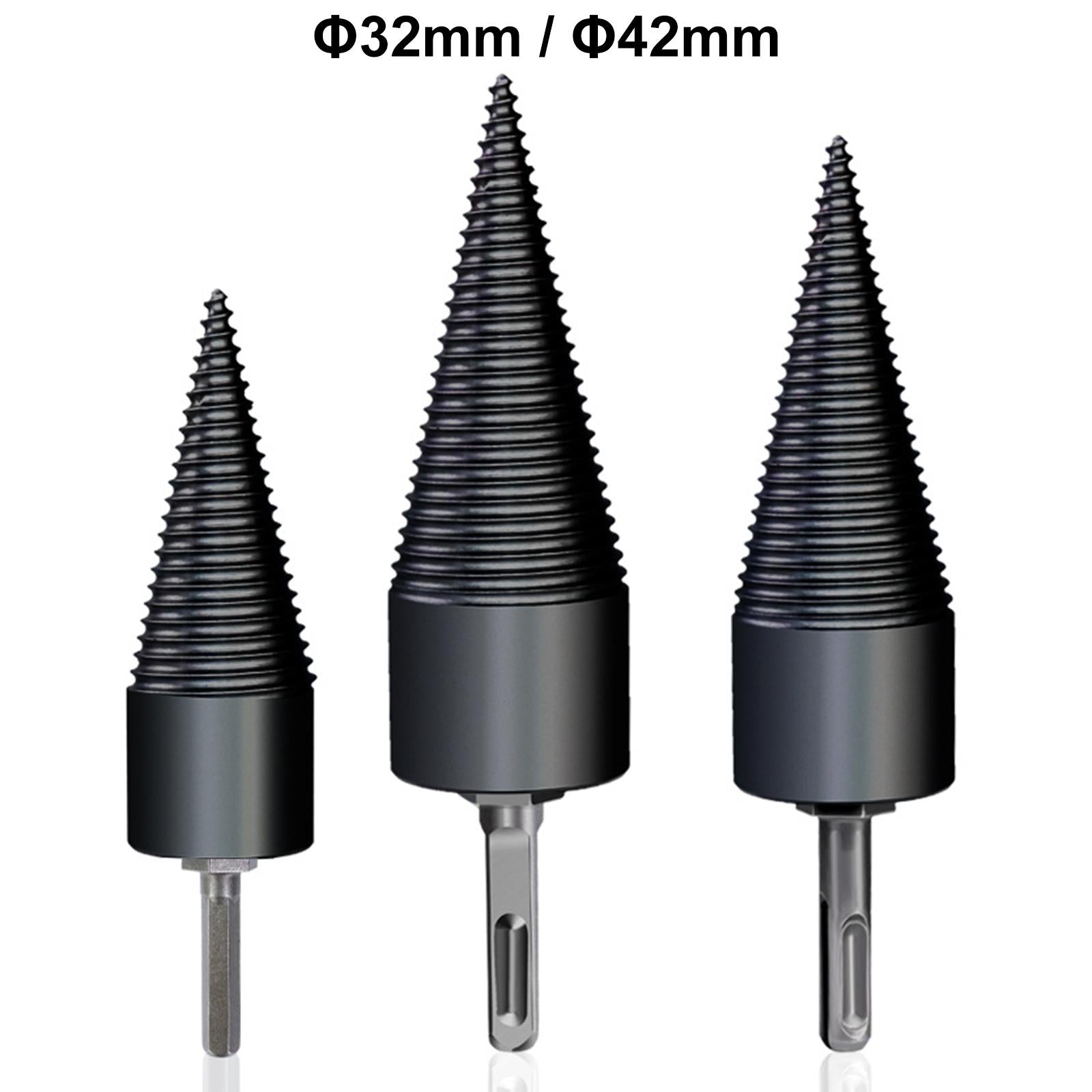 Firewood Drill Bit Timber Breaking Chopper Bits Reamer Woodworking Tools 32mm Square Shaft