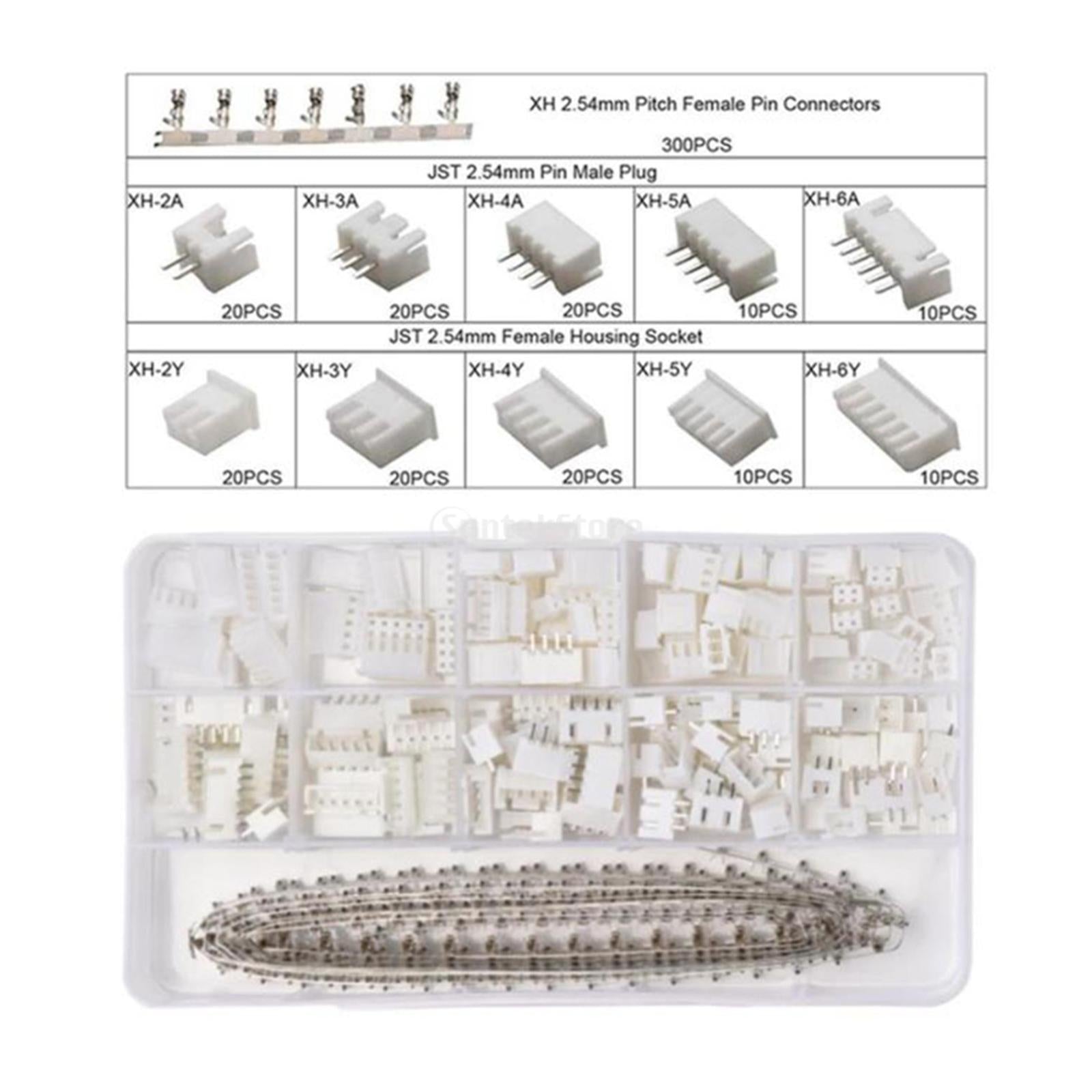 460 Pieces Jst Connector Kit Assortment for Motorcycle, Bike, Car, Boats XH2.54
