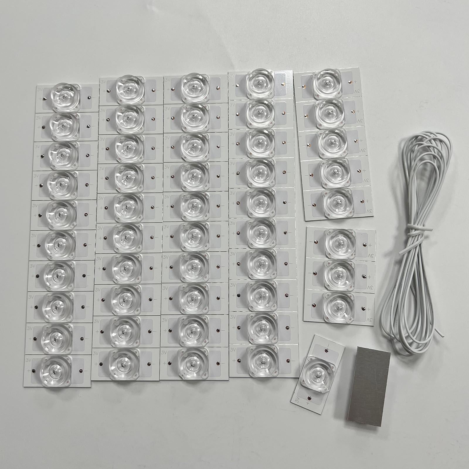 SMD Lamp Beads LED Backlight Strip Parts Emitting for Video Indoor Lighting 50pcs with Line