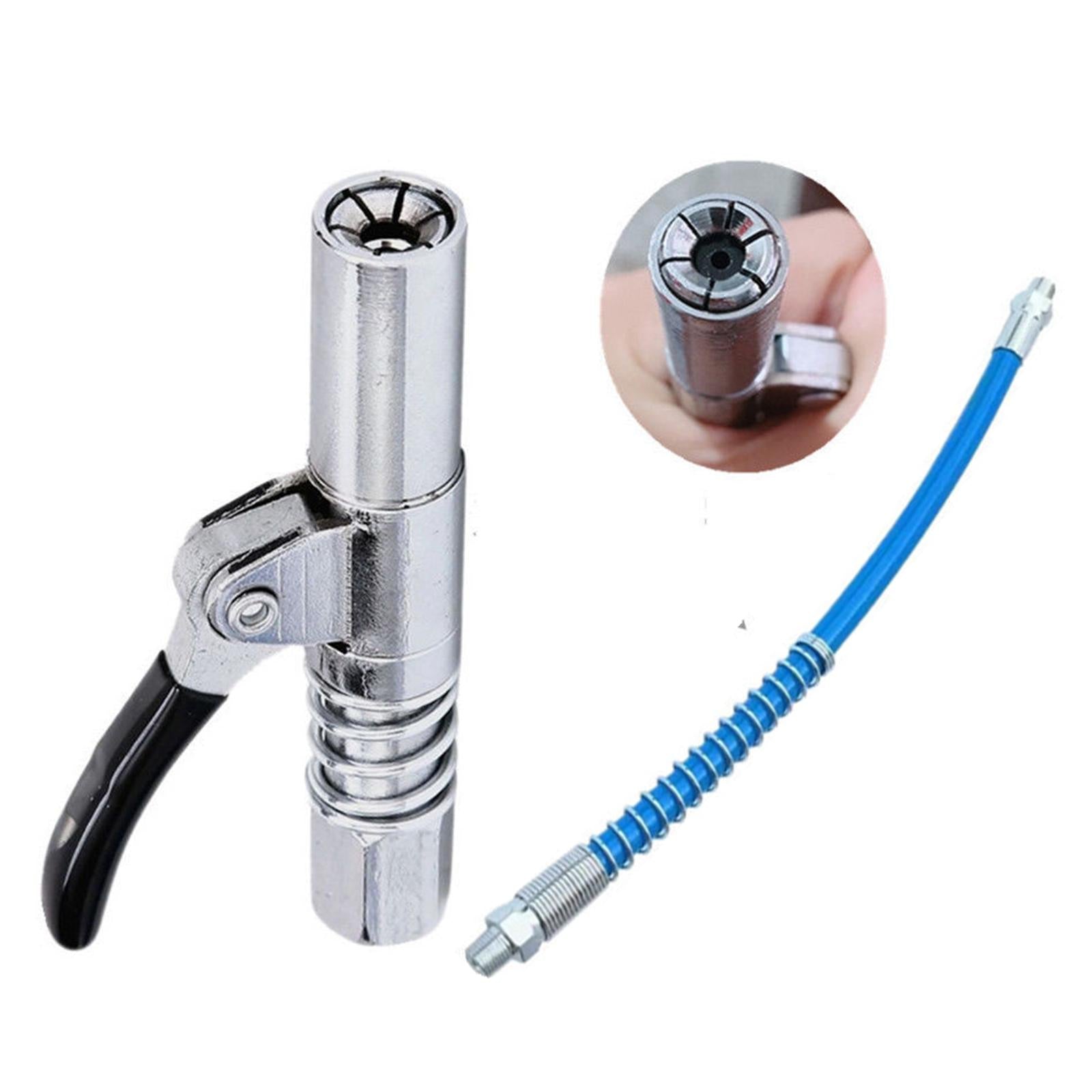 Locking Grease Coupler Adapter W/ Oil Pipe 1/8 On for Metric Zerk SAE with 80cm tube"