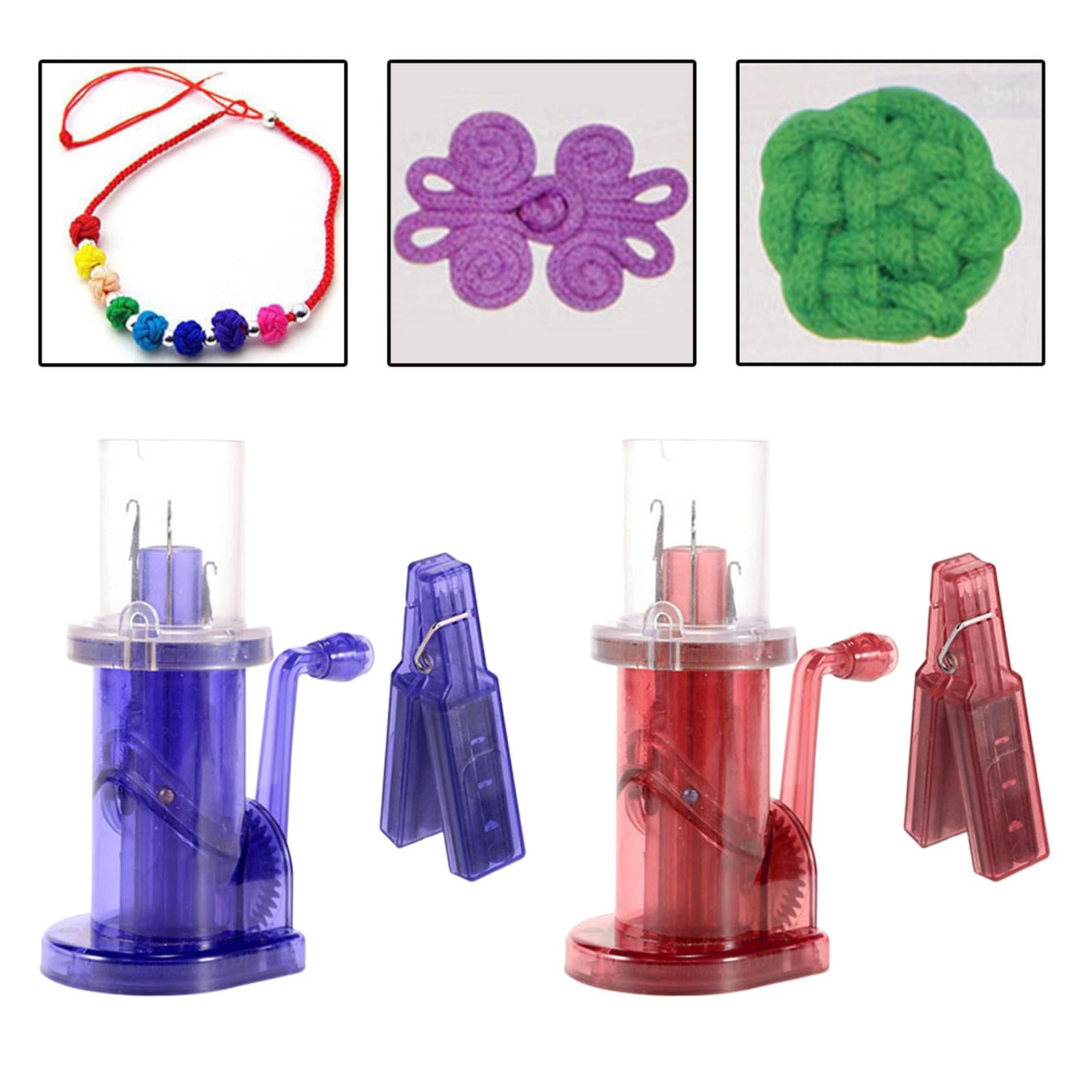 Manual Knitting Machine for Fishtail Button Knots Spiral Loop Knots Blue