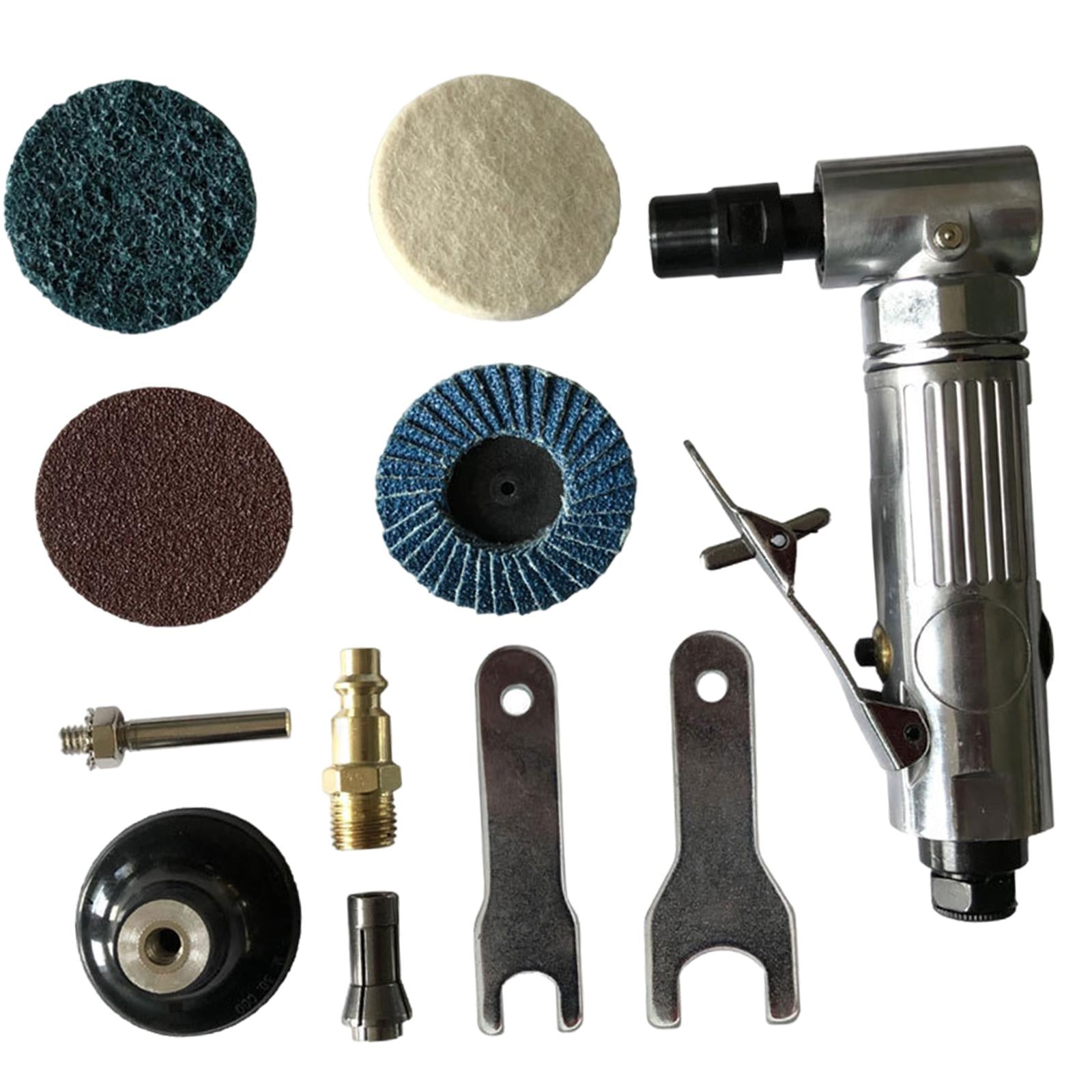 1/4 inch Angle Air Die Grinder Variable Speed with Sanding Discs 20000 RPM
