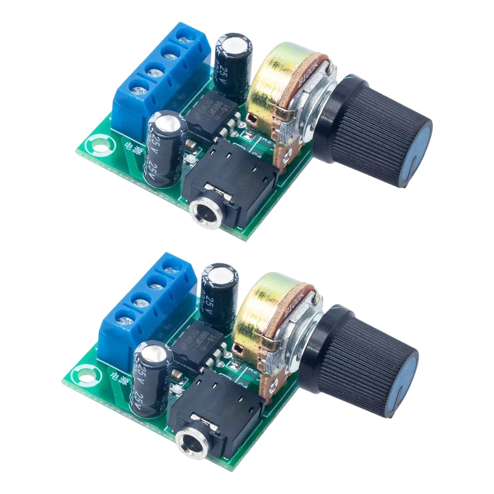 2Pcs LM386 Amplifier Board Volume Control for Speaker Sound System DIY