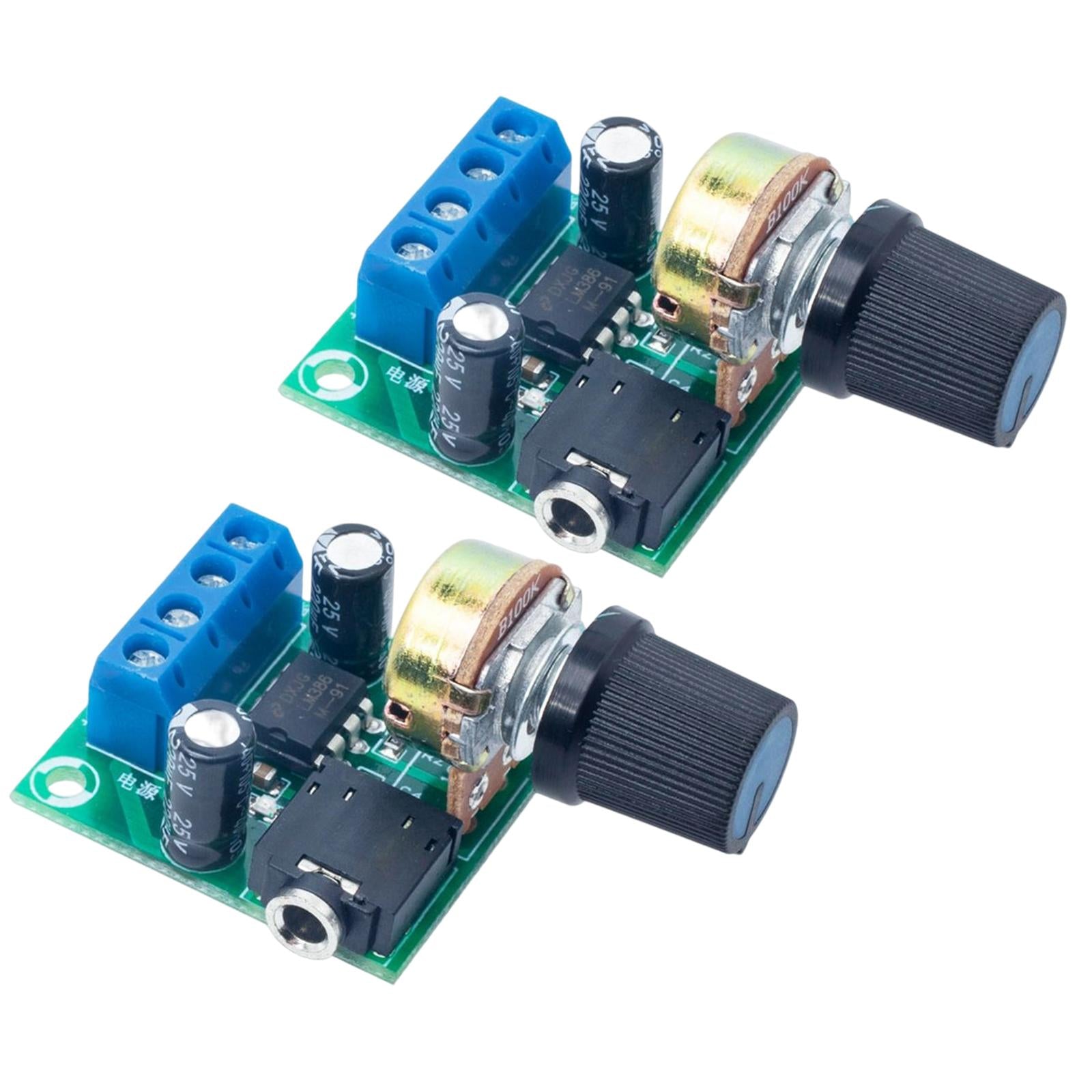 2Pcs LM386 Amplifier Board Volume Control for Speaker Sound System DIY