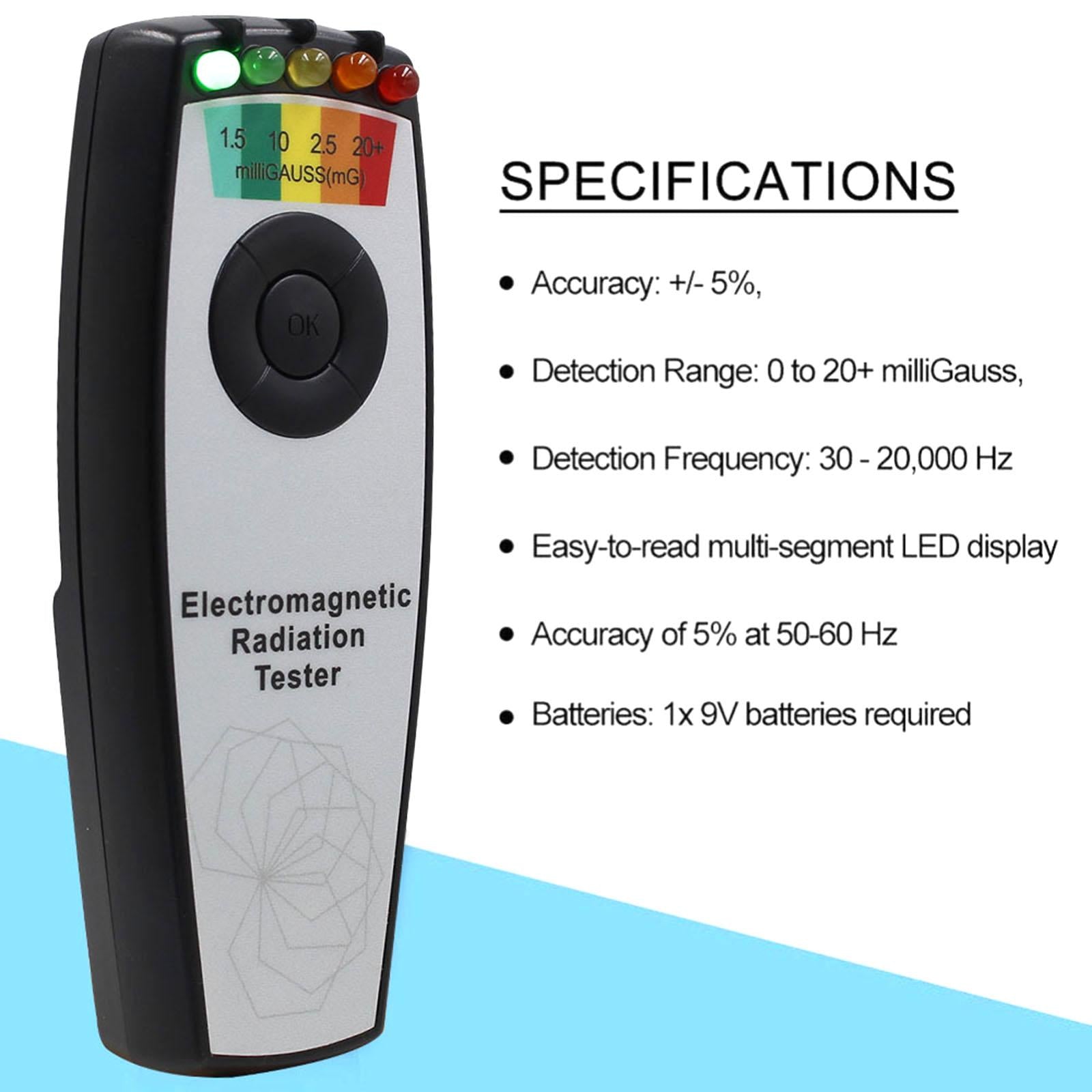 Radiation Detector Electromagnetic Field Paranormal Handheld Emf Meter Black(Without)