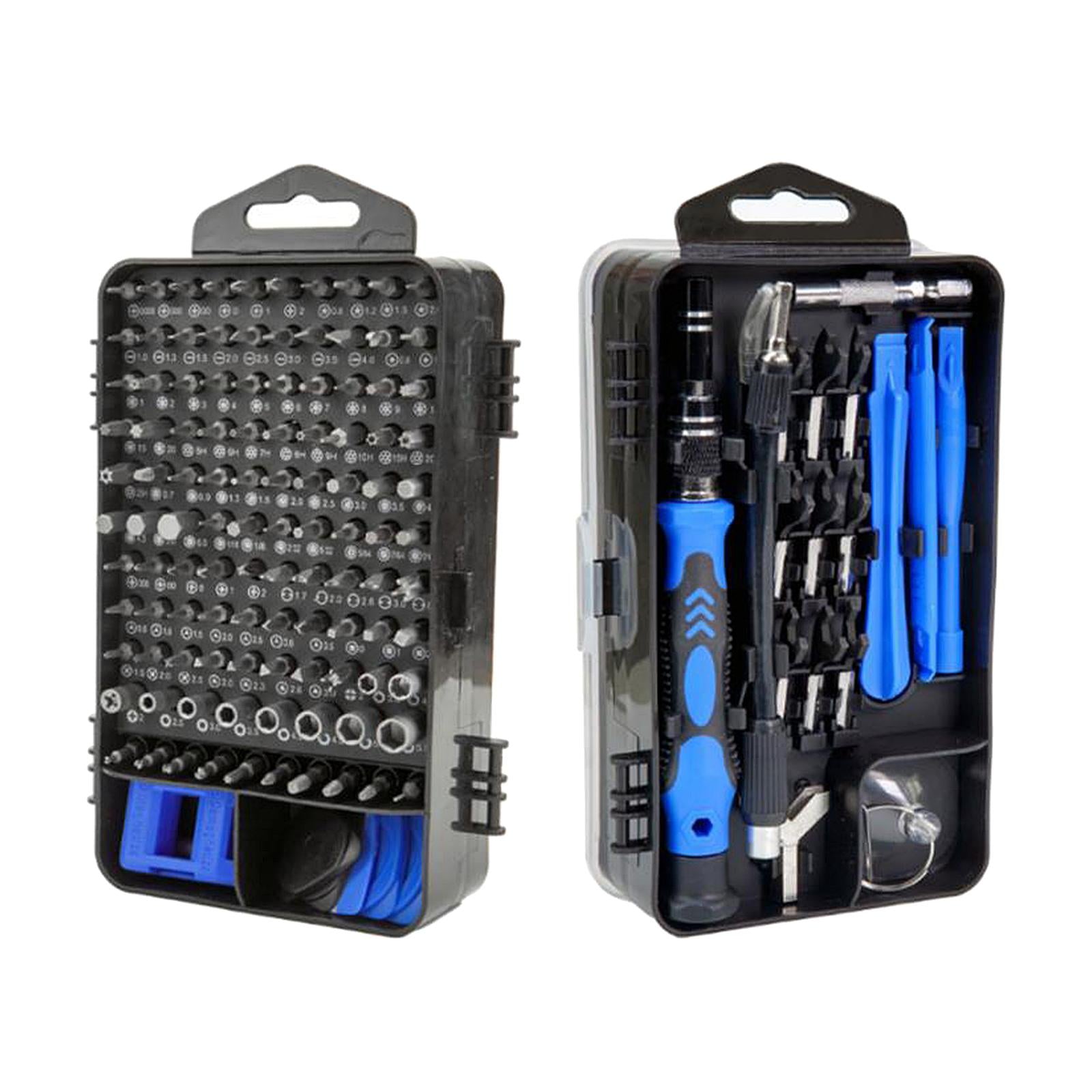 138 in 1 Screwdriver Kit Repair Tool Kits with Case for Cellphone DIY Laptop Blue
