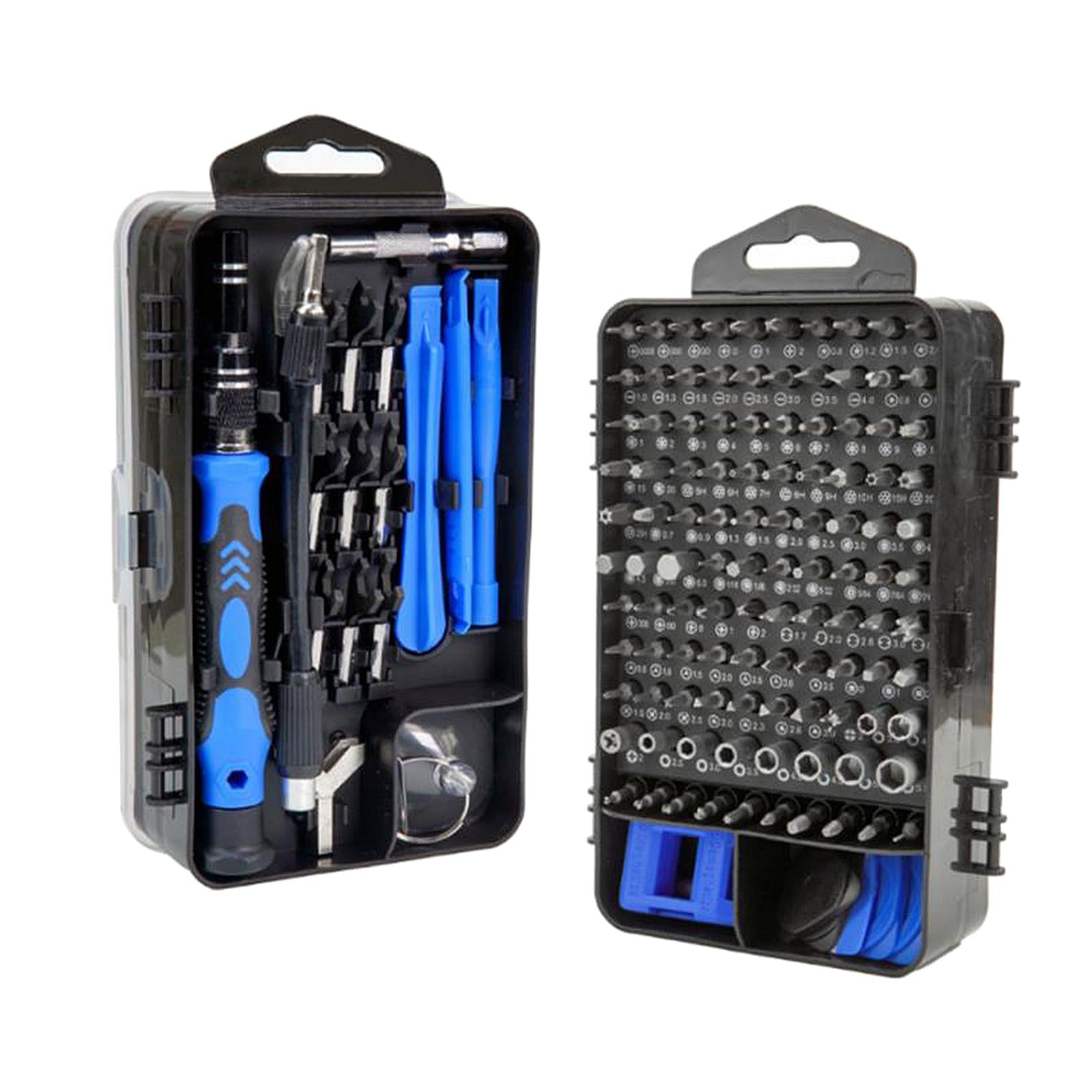 138 in 1 Screwdriver Kit Repair Tool Kits with Case for Cellphone DIY Laptop Blue