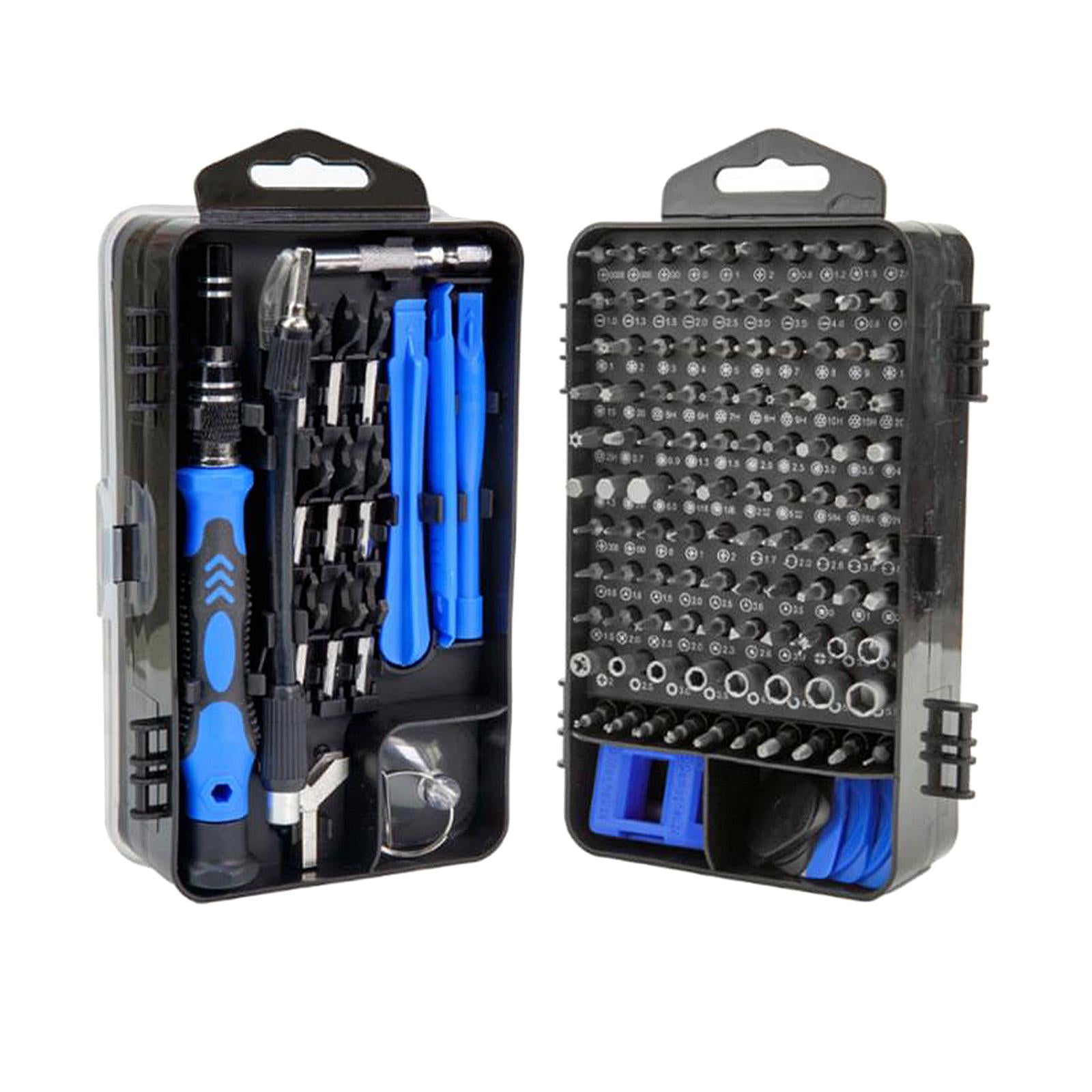 138 in 1 Screwdriver Kit Repair Tool Kits with Case for Cellphone DIY Laptop Blue