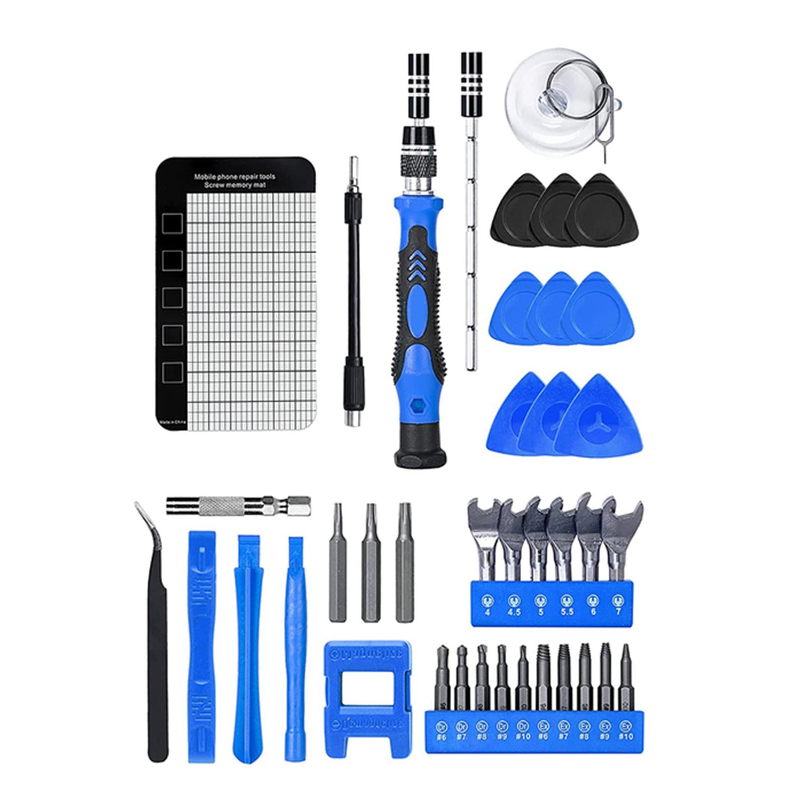 138 in 1 Screwdriver Kit Repair Tool Kits with Case for Cellphone DIY Laptop Blue