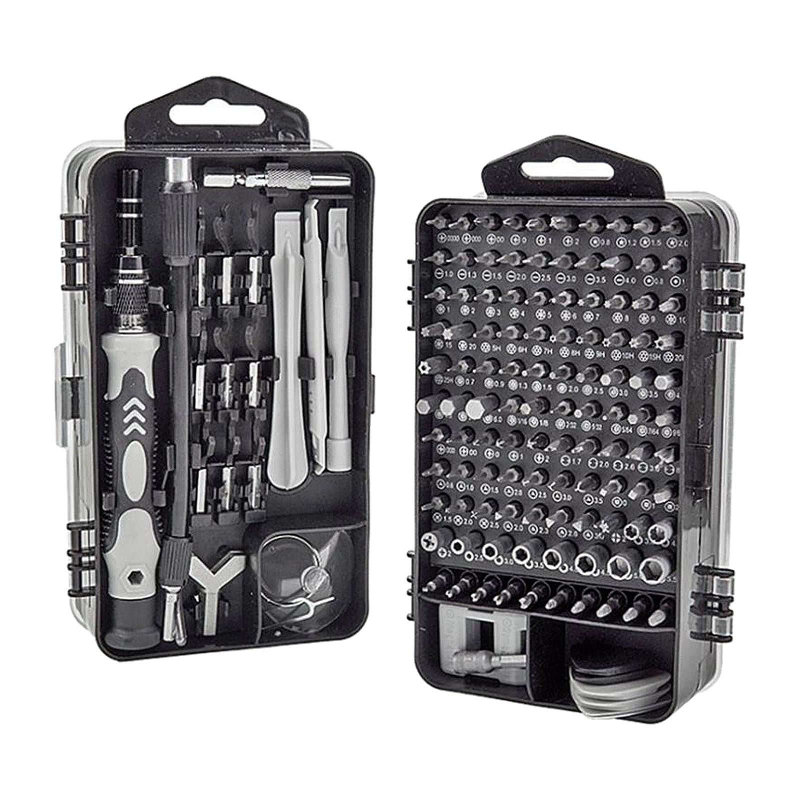 138 in 1 Screwdriver Kit Repair Tool Kits with Case for Cellphone DIY Laptop Black