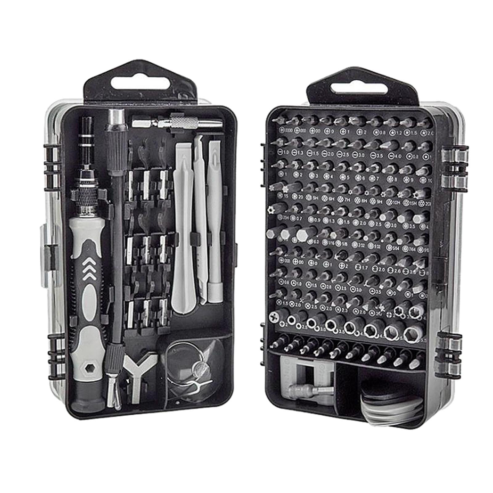 138 in 1 Screwdriver Kit Repair Tool Kits with Case for Cellphone DIY Laptop Black