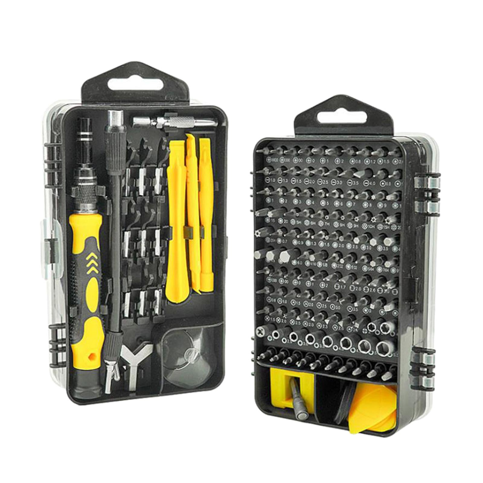 138 in 1 Screwdriver Kit Repair Tool Kits with Case for Cellphone DIY Laptop Yellow