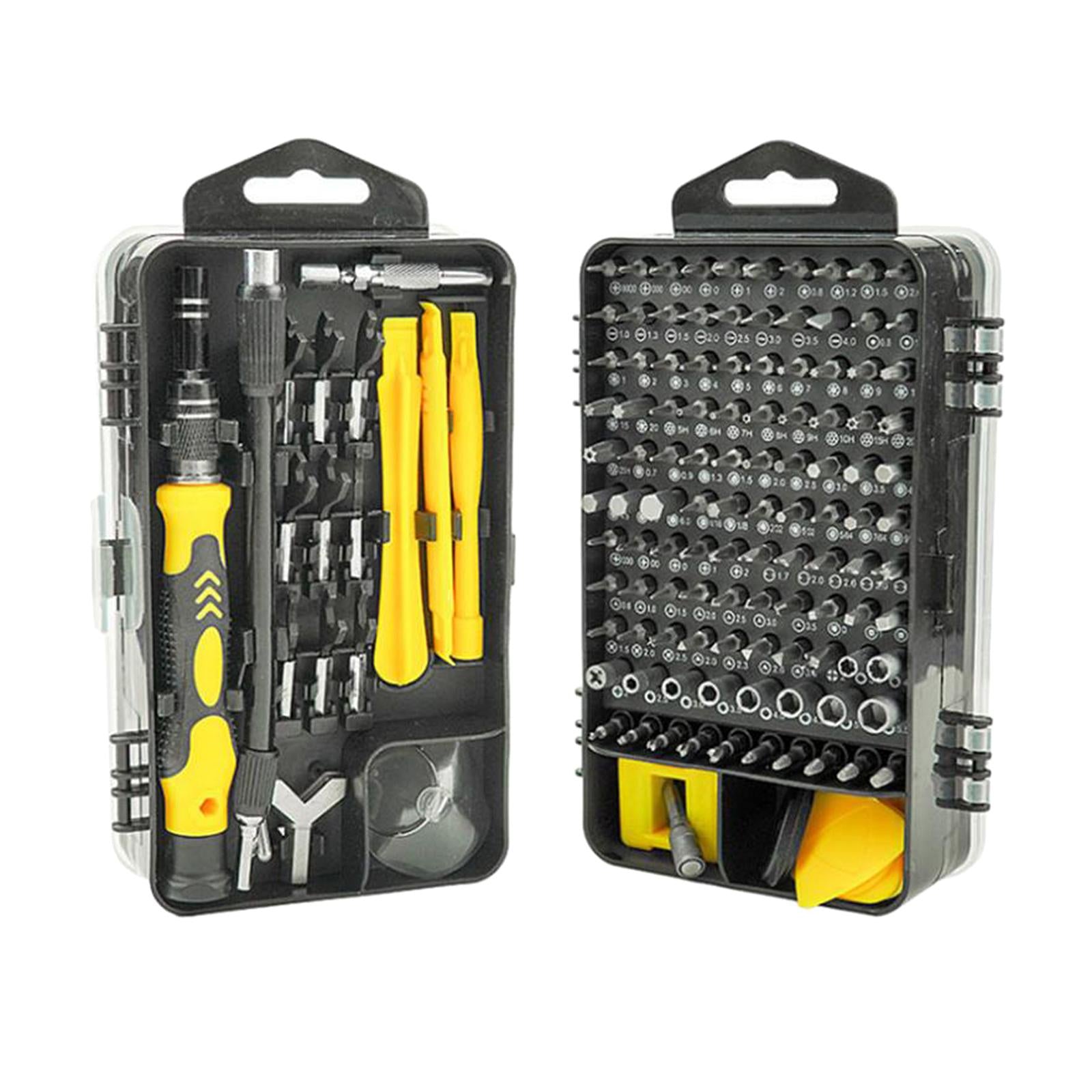 138 in 1 Screwdriver Kit Repair Tool Kits with Case for Cellphone DIY Laptop Yellow