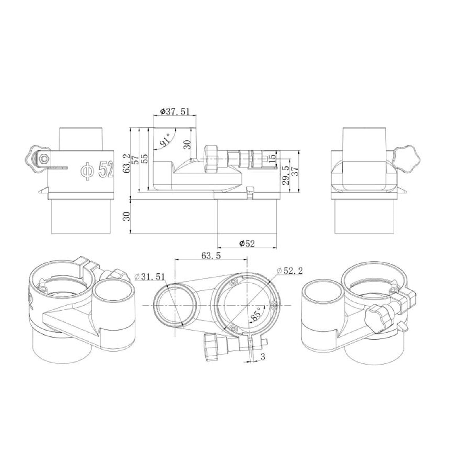 CNC Engraving Machine Spindle Dust Shoe Cover for Door Engraving Machine 80mm