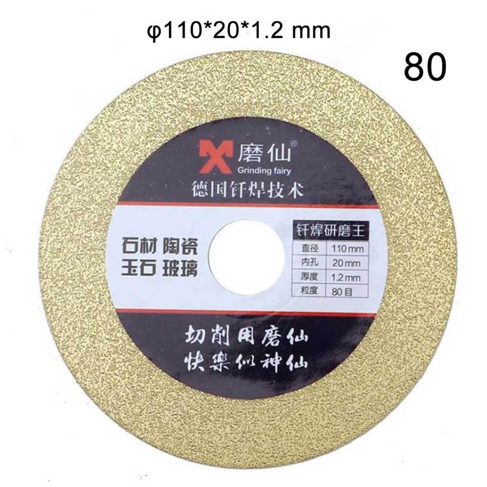 110mm Diamond Disc Grinder Cutting Disc for Concrete Glasses 80 Grit