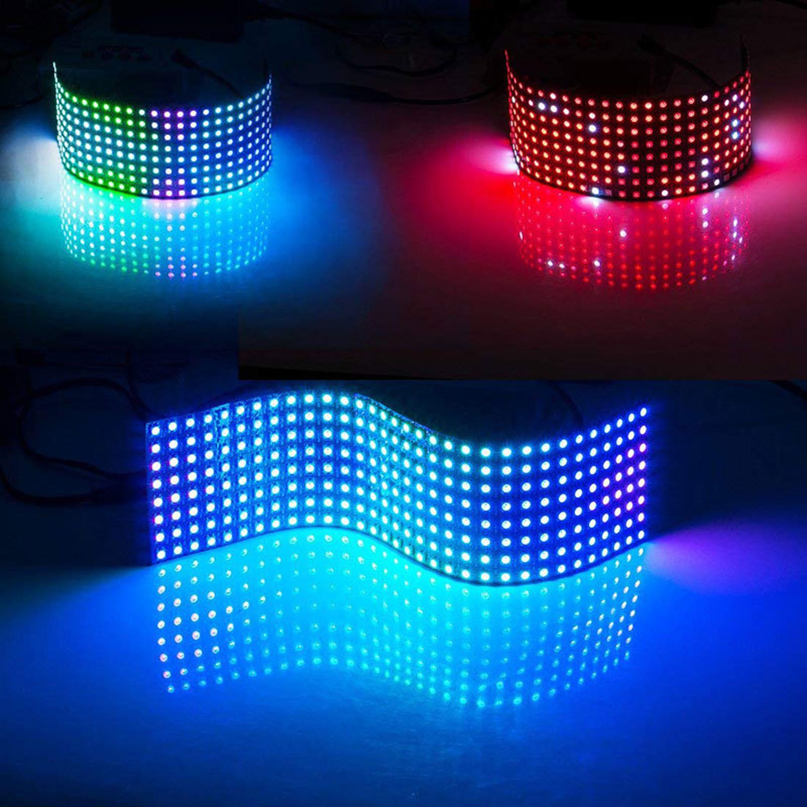 LED Pixels Matrix Panel WS2812B RGB Digital Image Video Text Display 8x32cm