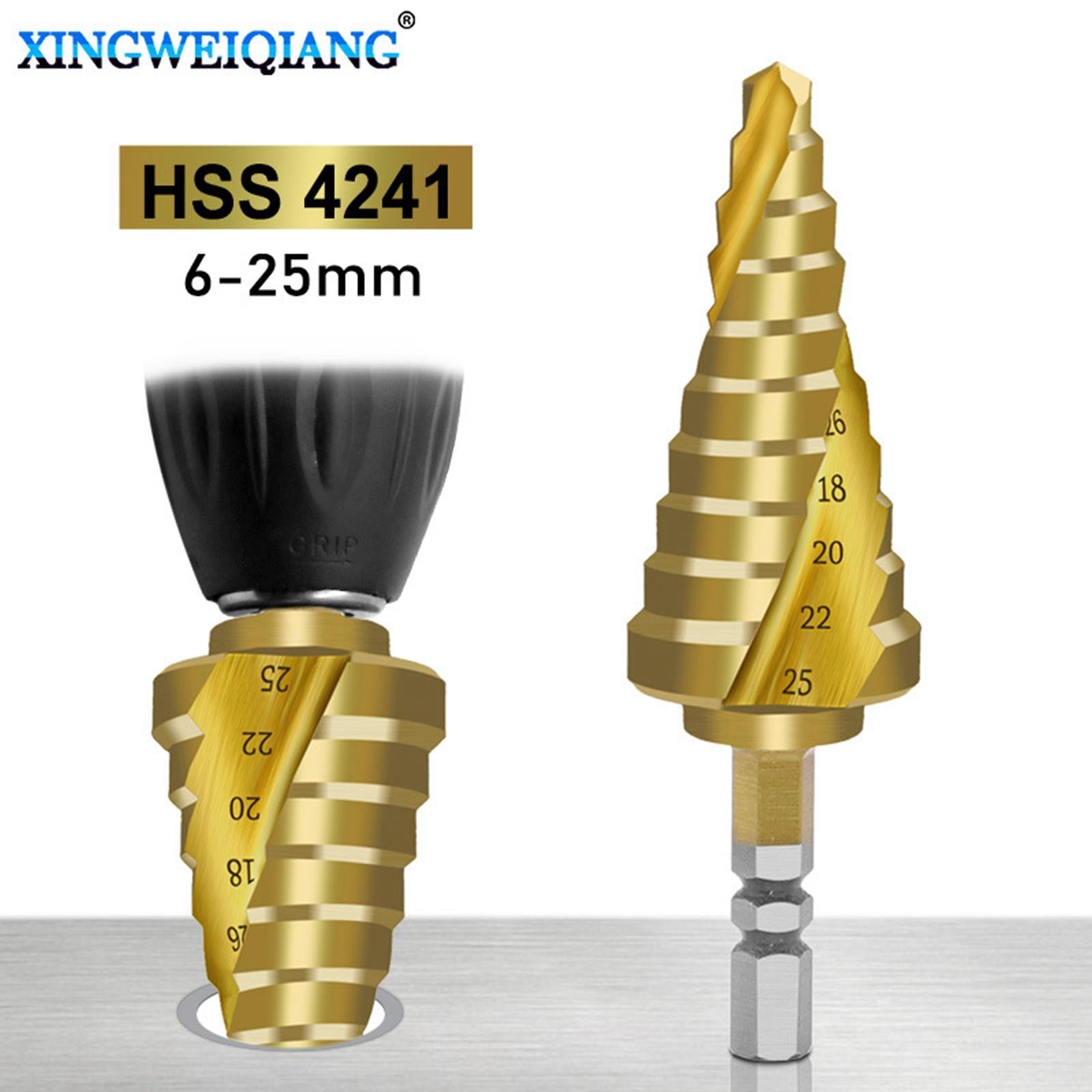 Portable HSS Spiral Grooved Reaming Drill for Wood Drilling Hole Electrician