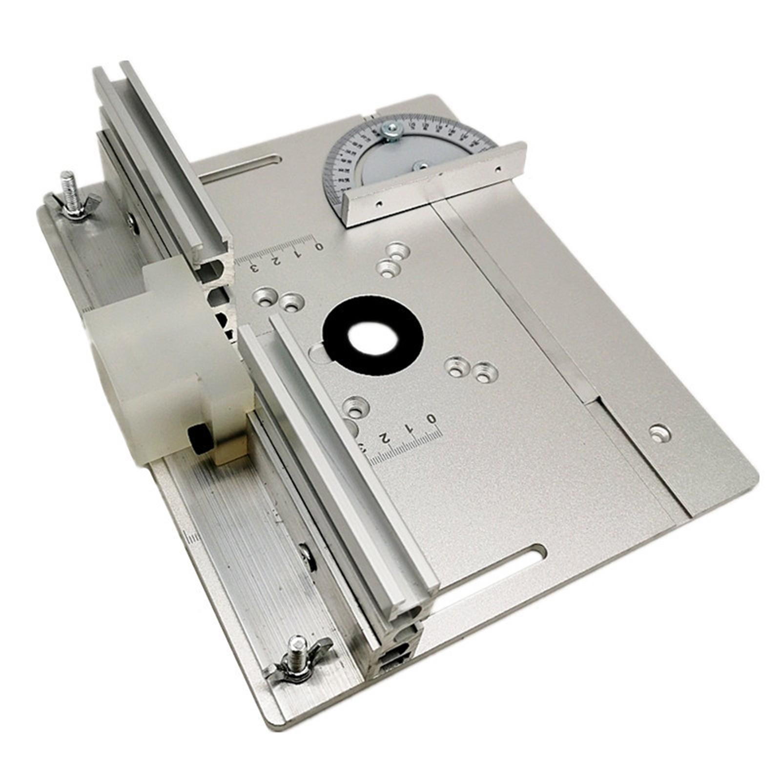 Aluminum Router Table Insert Plate for Trimming Machine Silver 3pcs Tools
